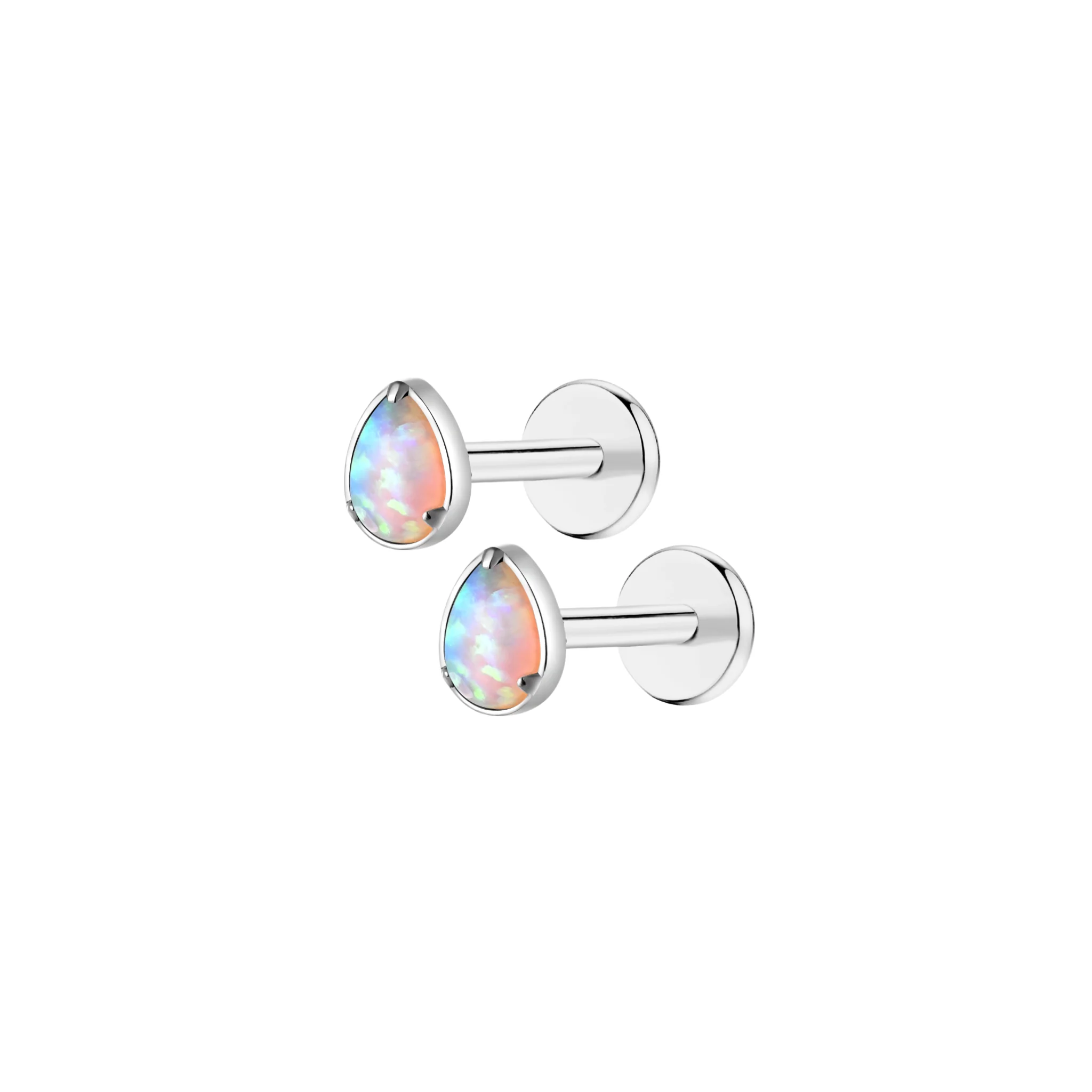 Iridescent Opal Teardrop Flat Back Stud - Image 7