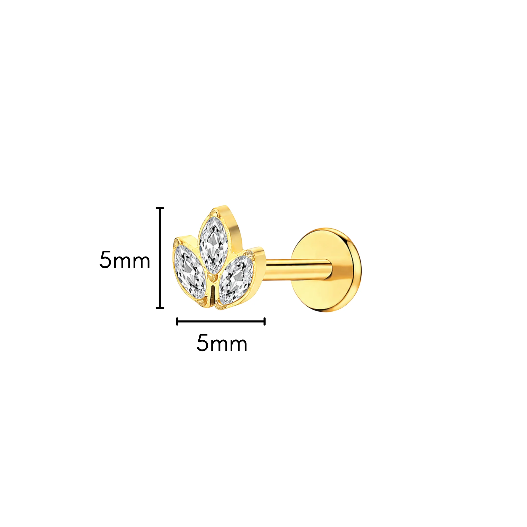 Laurel Flat Back Stud - Image 5