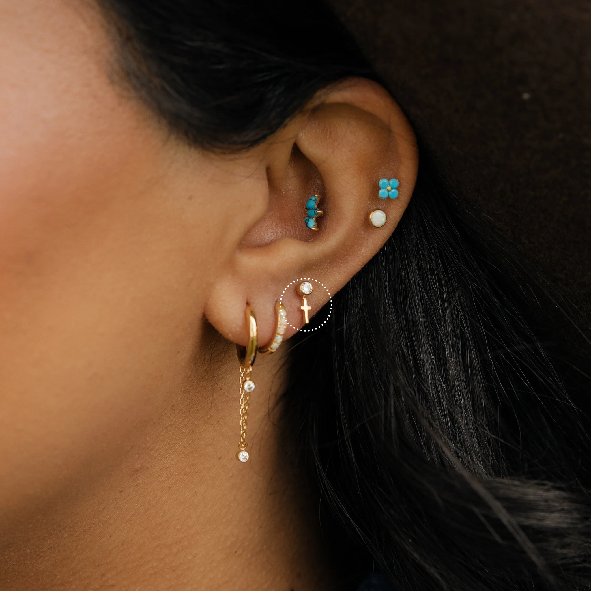 Grace Flat Back Stud - Image 3
