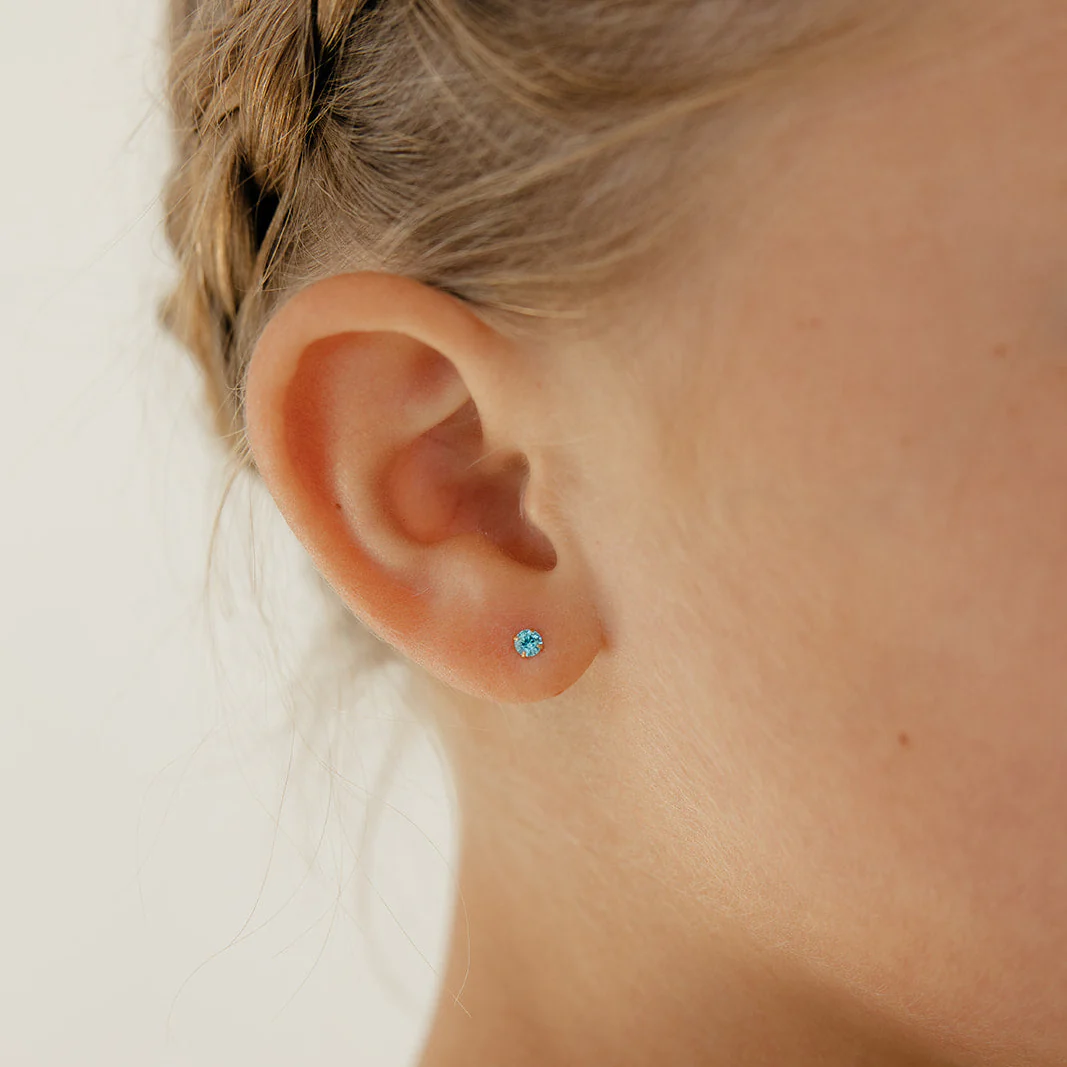 Aqua Classy Girl Flat Back Stud - Image 3
