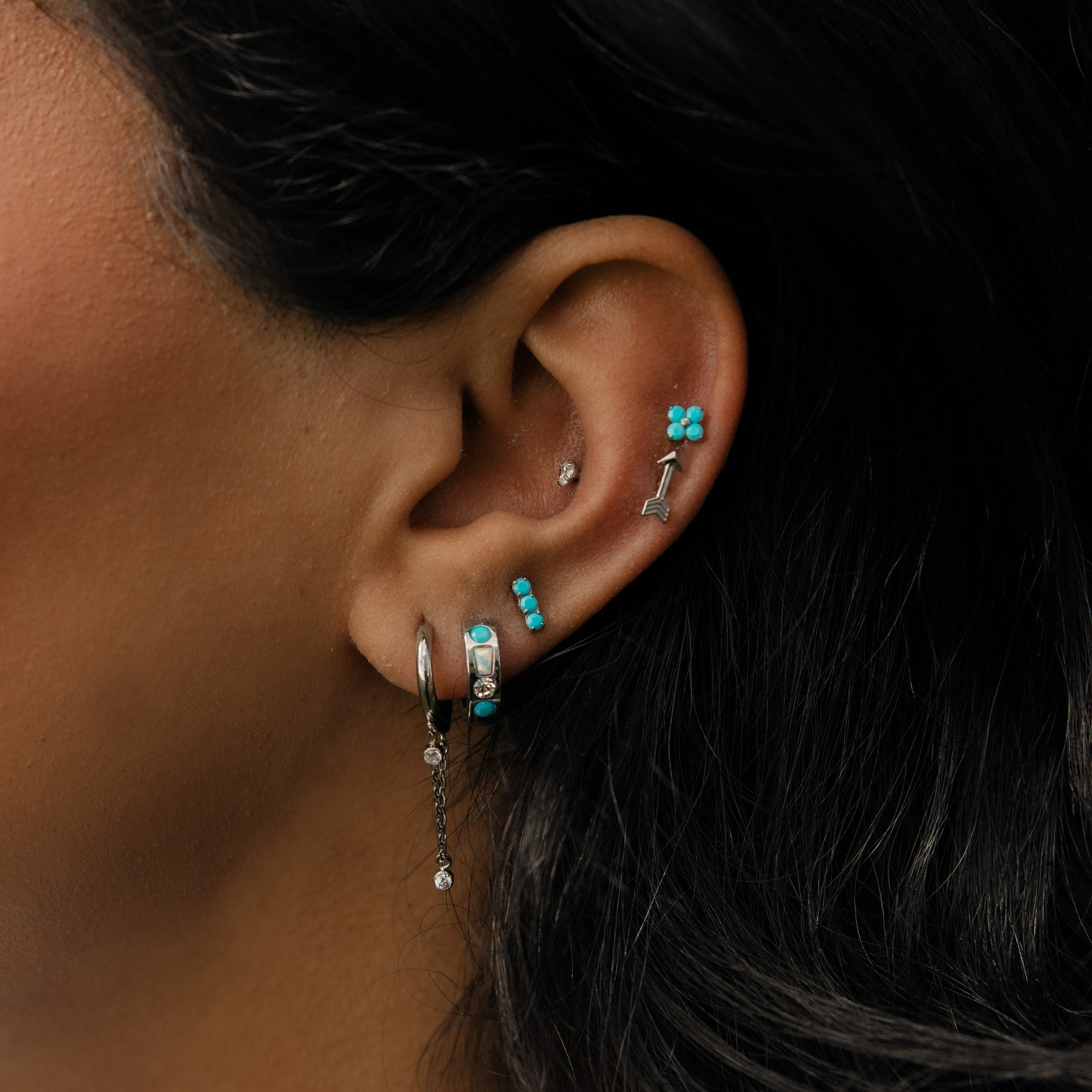 Lonestar Hoops in Titanium - Image 5