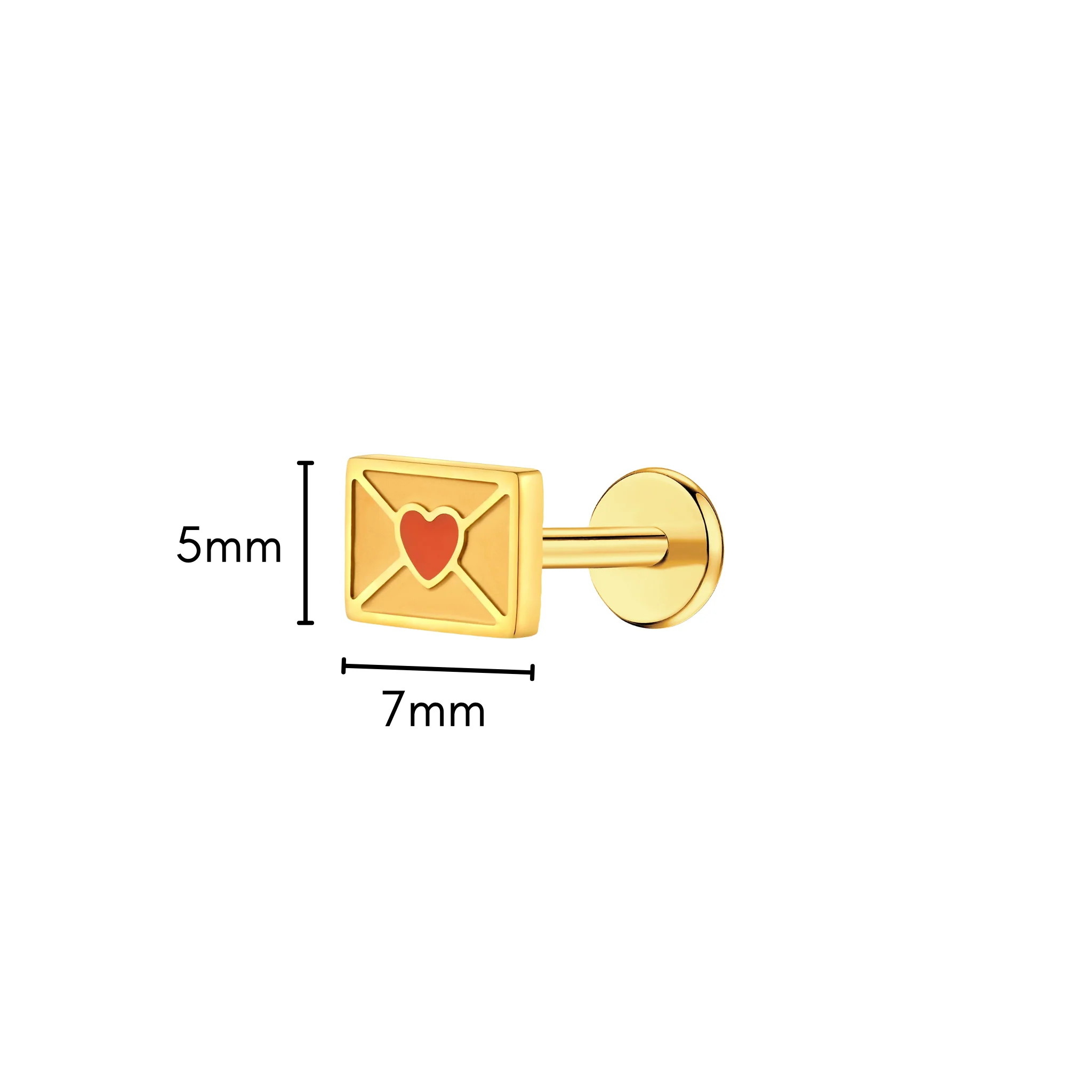 Love Letter Flat Back Stud - Image 6
