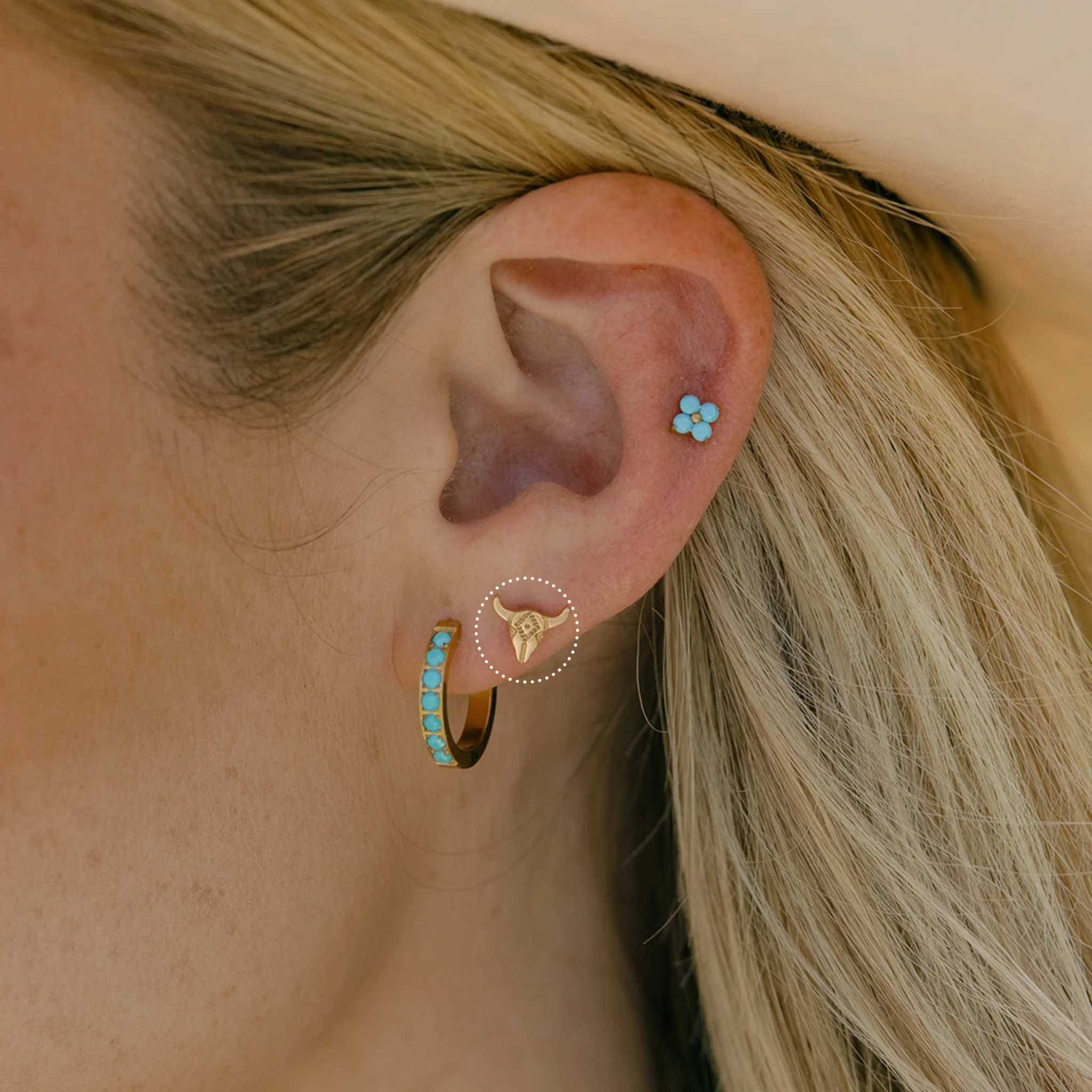 Longhorn Flat Back Stud - Image 3