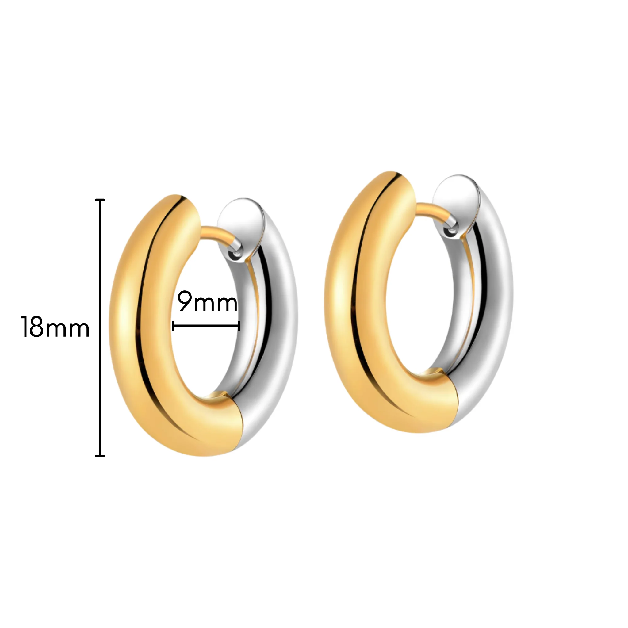 Mixed Metal Hoops - Image 4