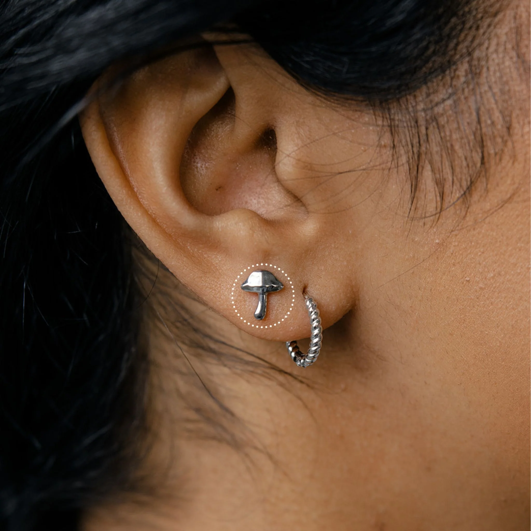Mushroom Flat Back Stud - Image 3