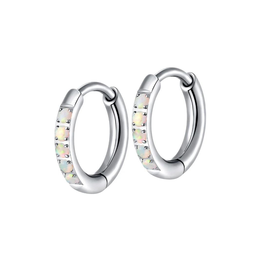 Opal Dress me up Hoops in Titanium - Image 2