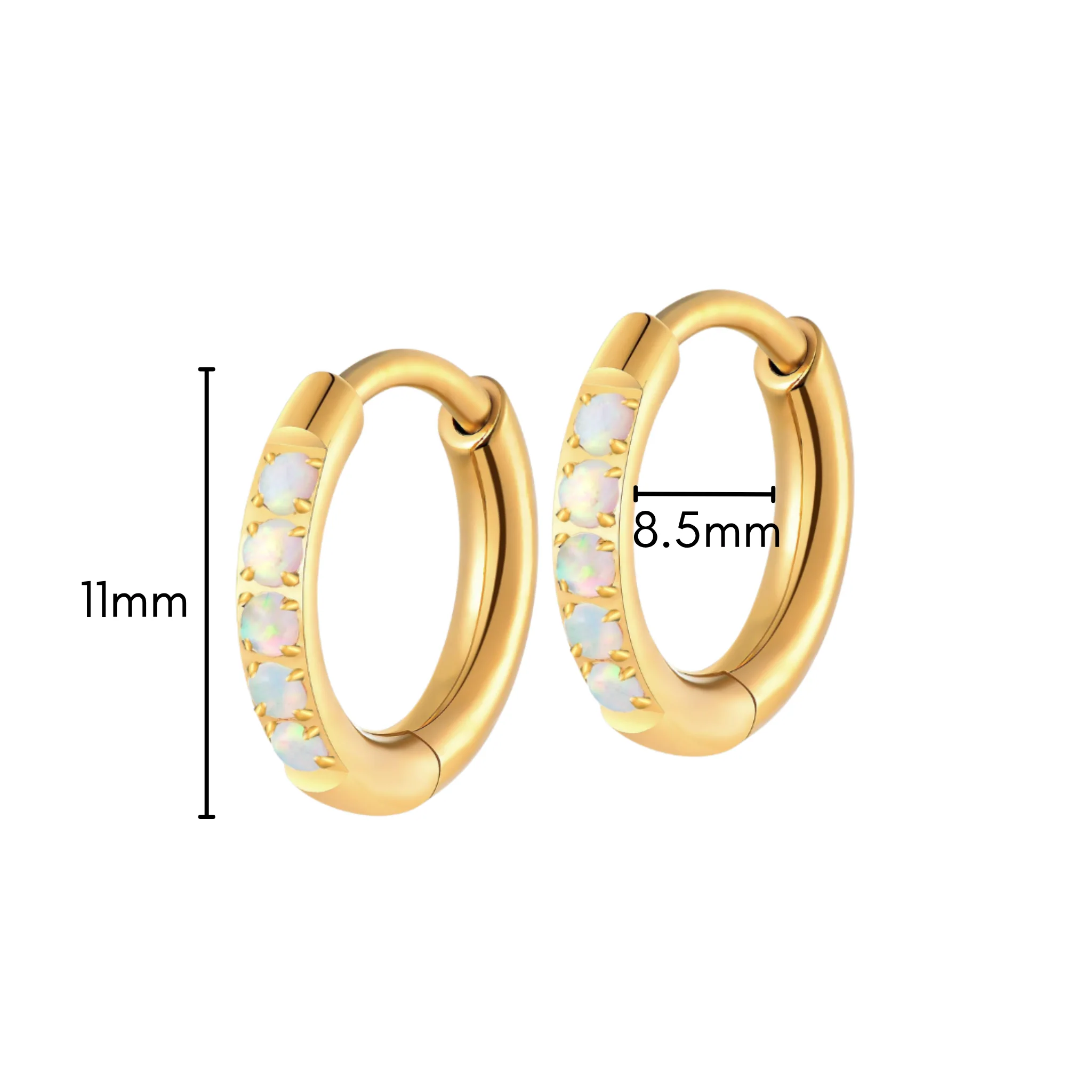 Opal Dress me up Hoops in Titanium - Image 3