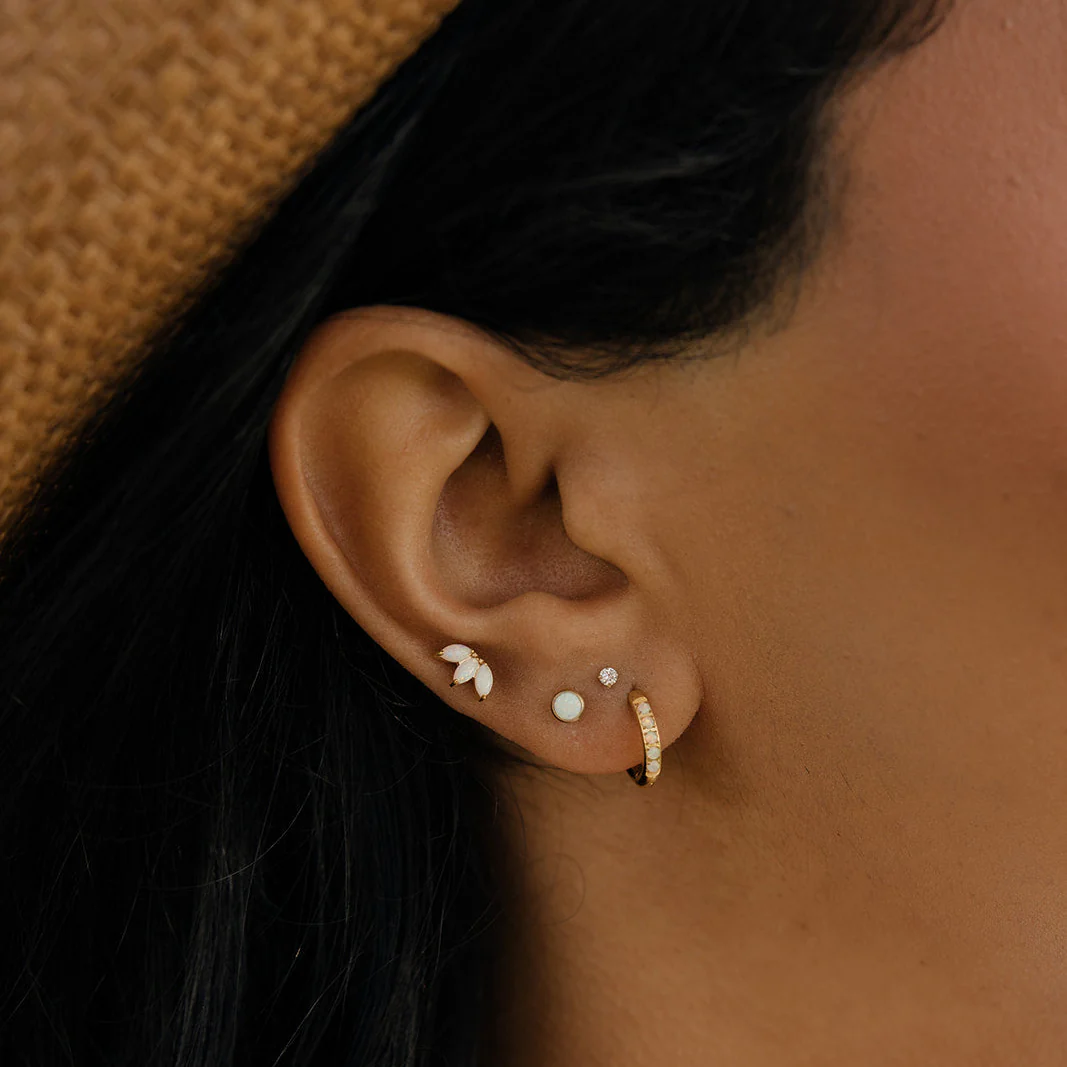 Opal Dress me up Hoops in Titanium - Image 4