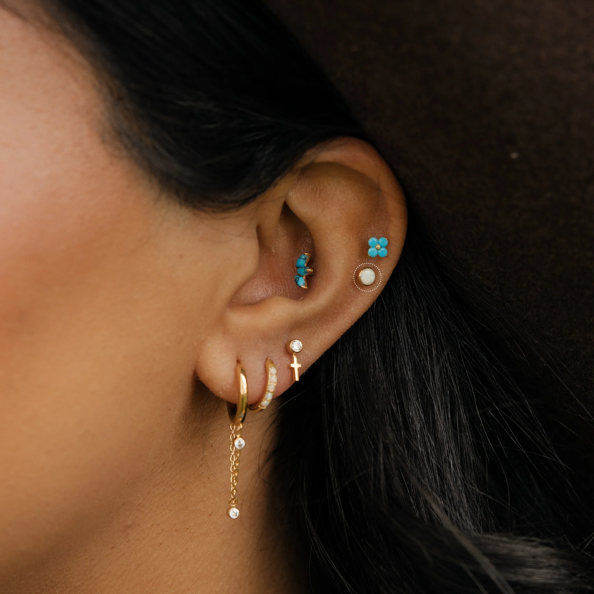Opalite Flat Back Stud - Image 3