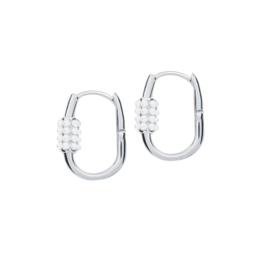 Petite Pearl Hoops - Image 2