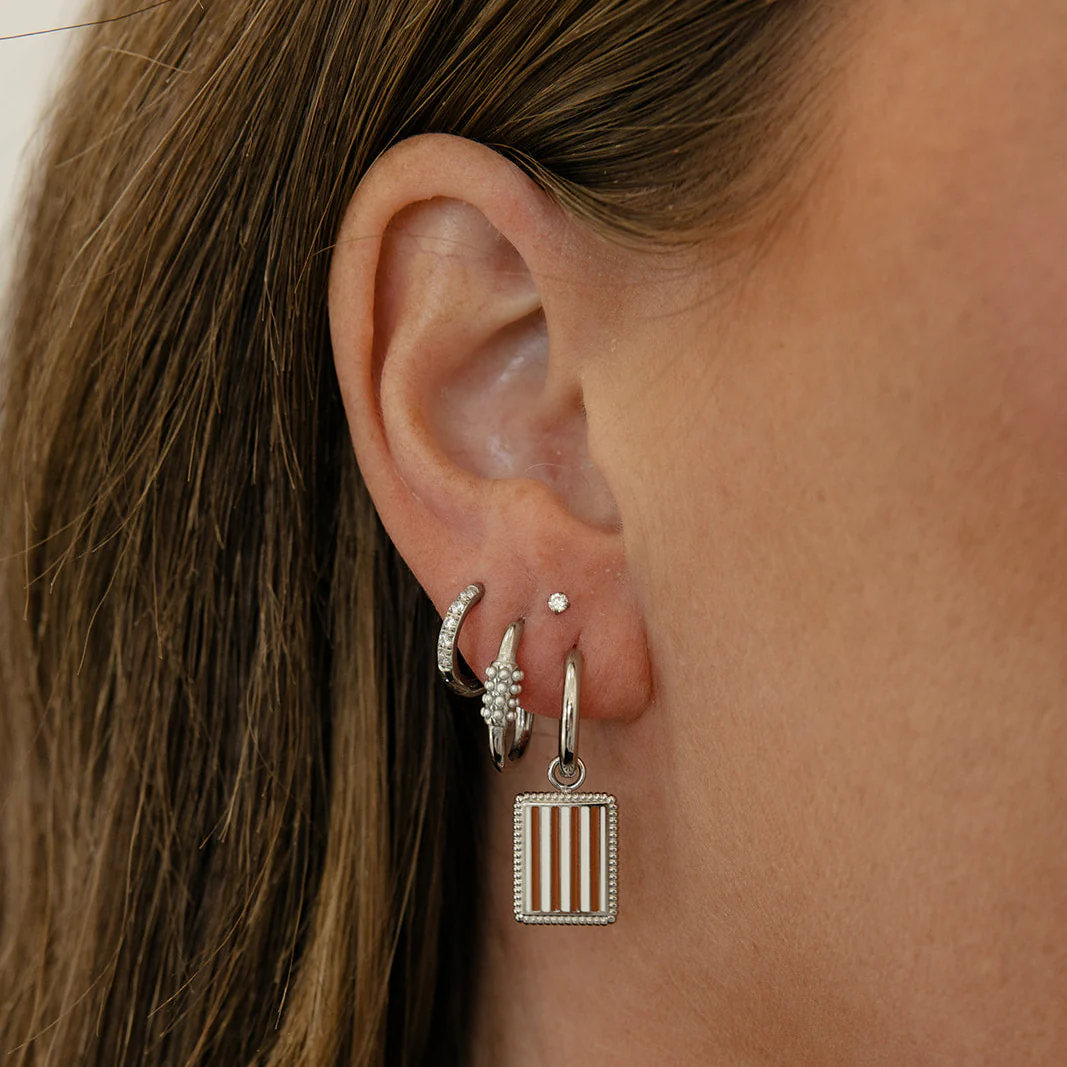 Petite Pearl Hoops - Image 4