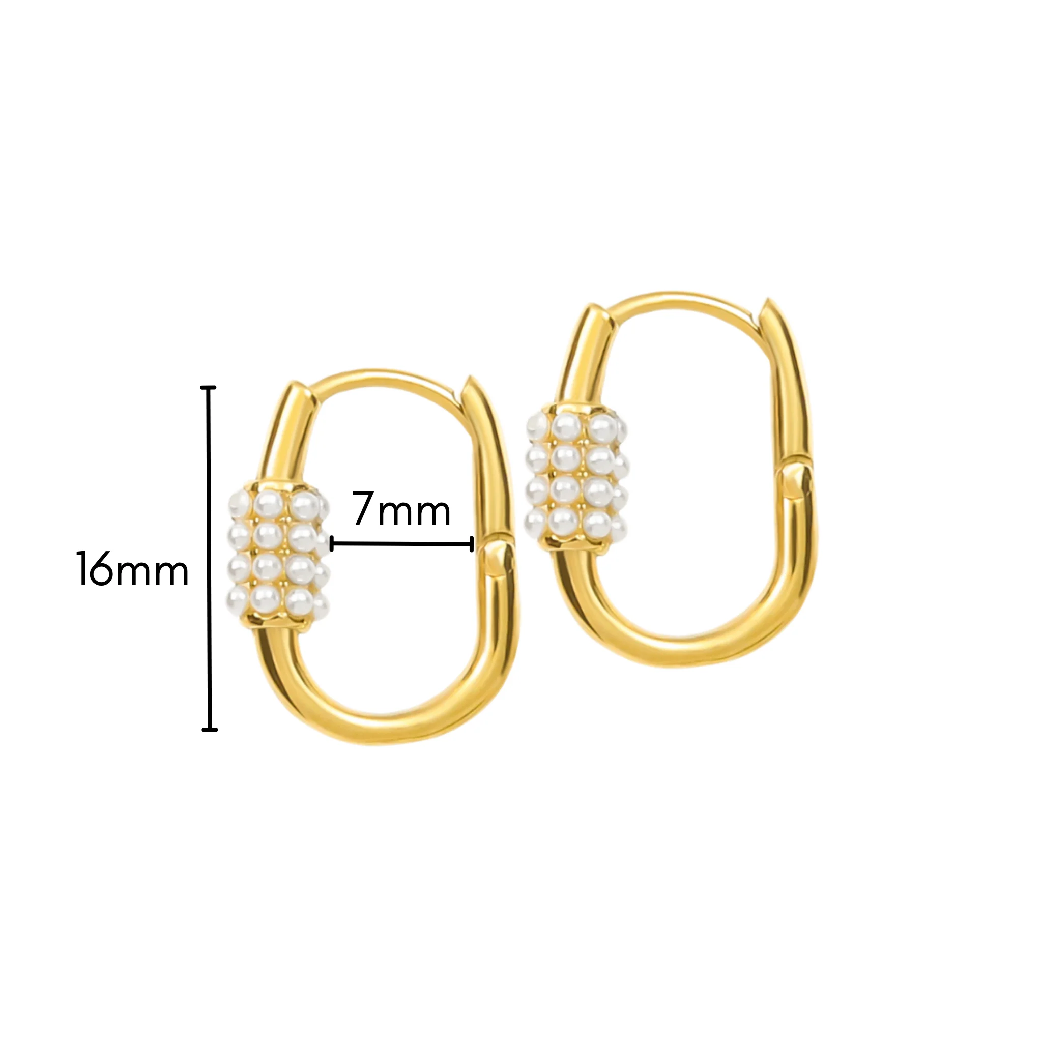 Petite Pearl Hoops - Image 5