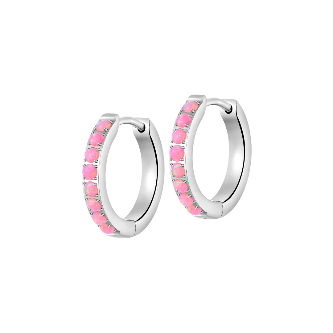 Secret Crush Hoops in Titanium - Image 2