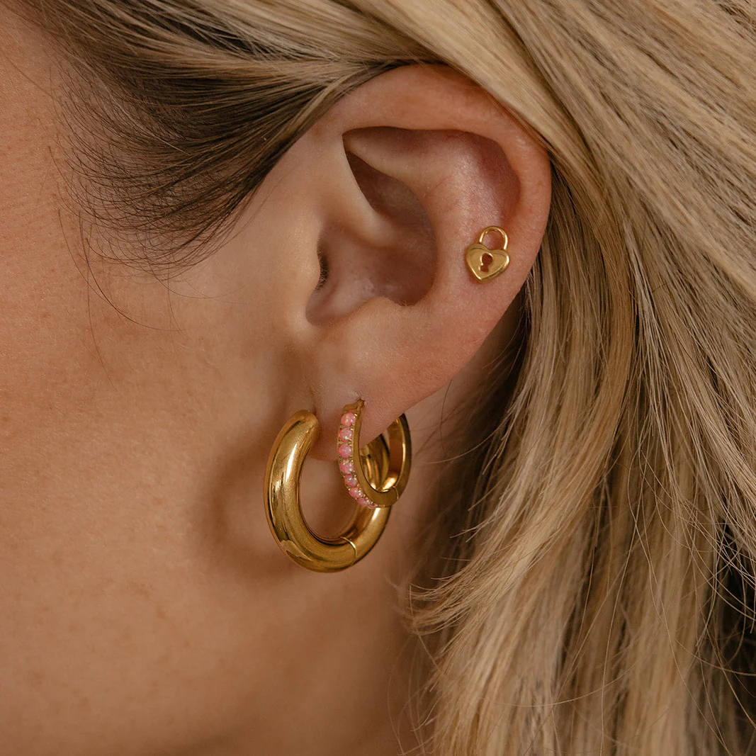 Secret Crush Hoops in Titanium - Image 3