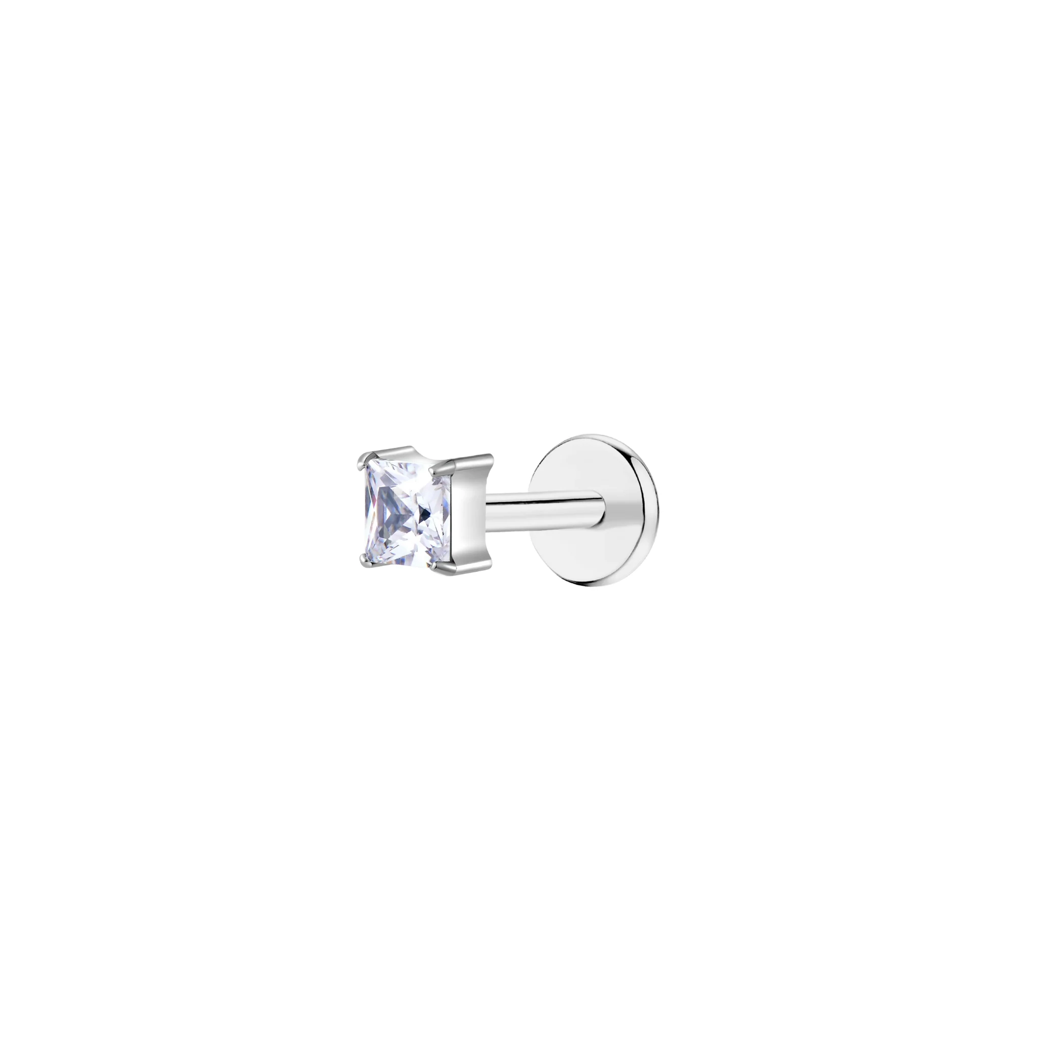 Princess Cut Flat Back Stud - Image 2