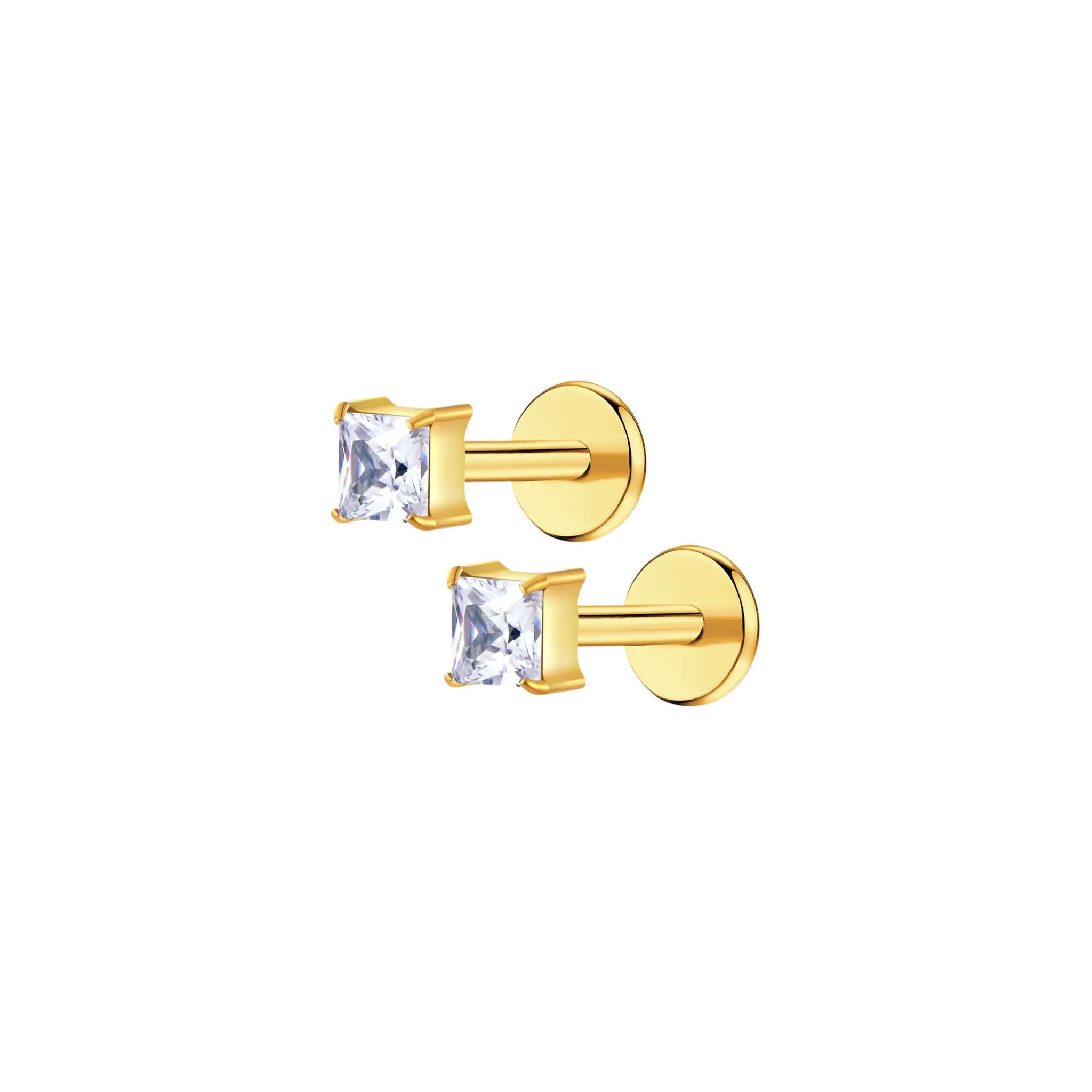 Princess Cut Flat Back Stud - Image 6