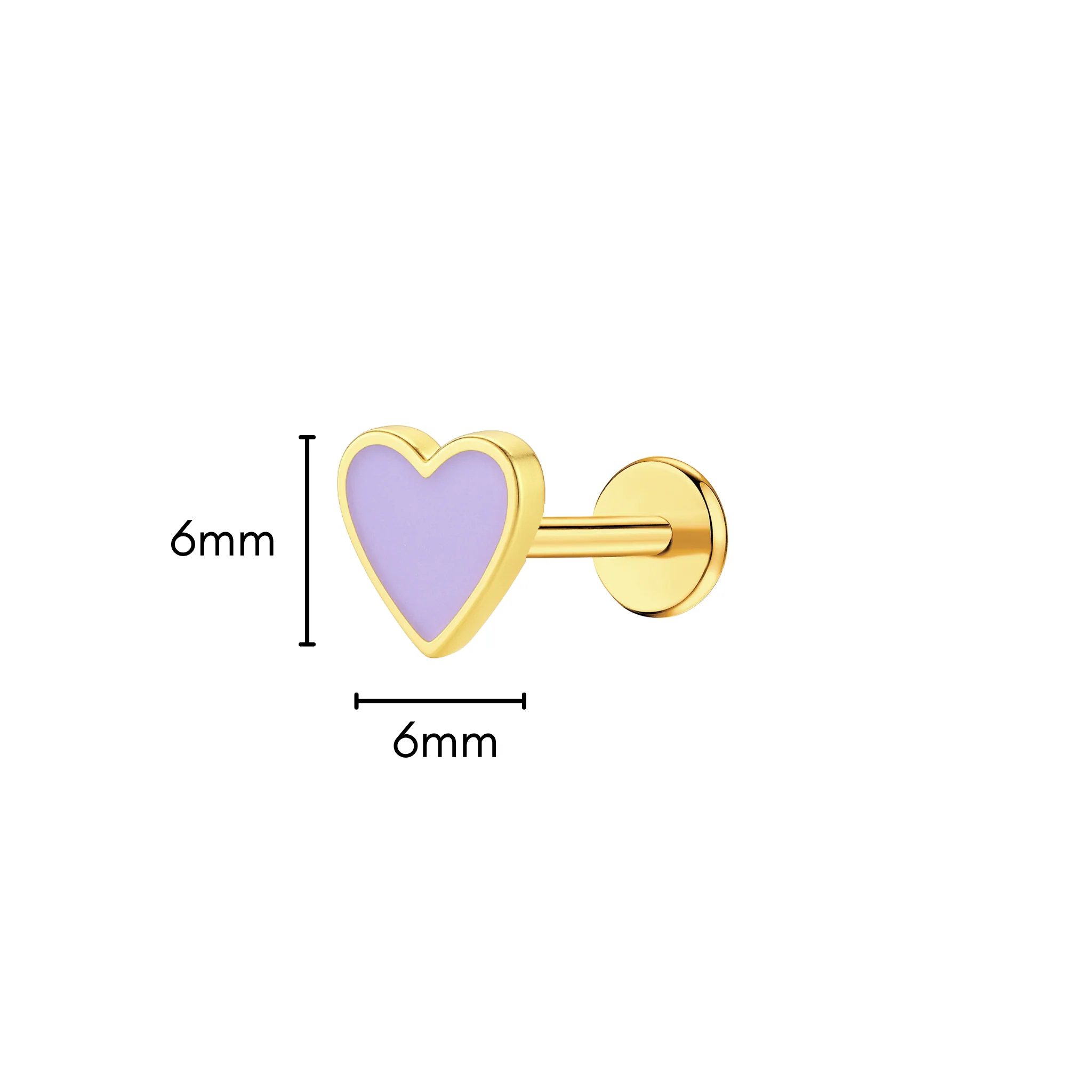 Purple Heart Enamel Flat Back Stud - Image 5