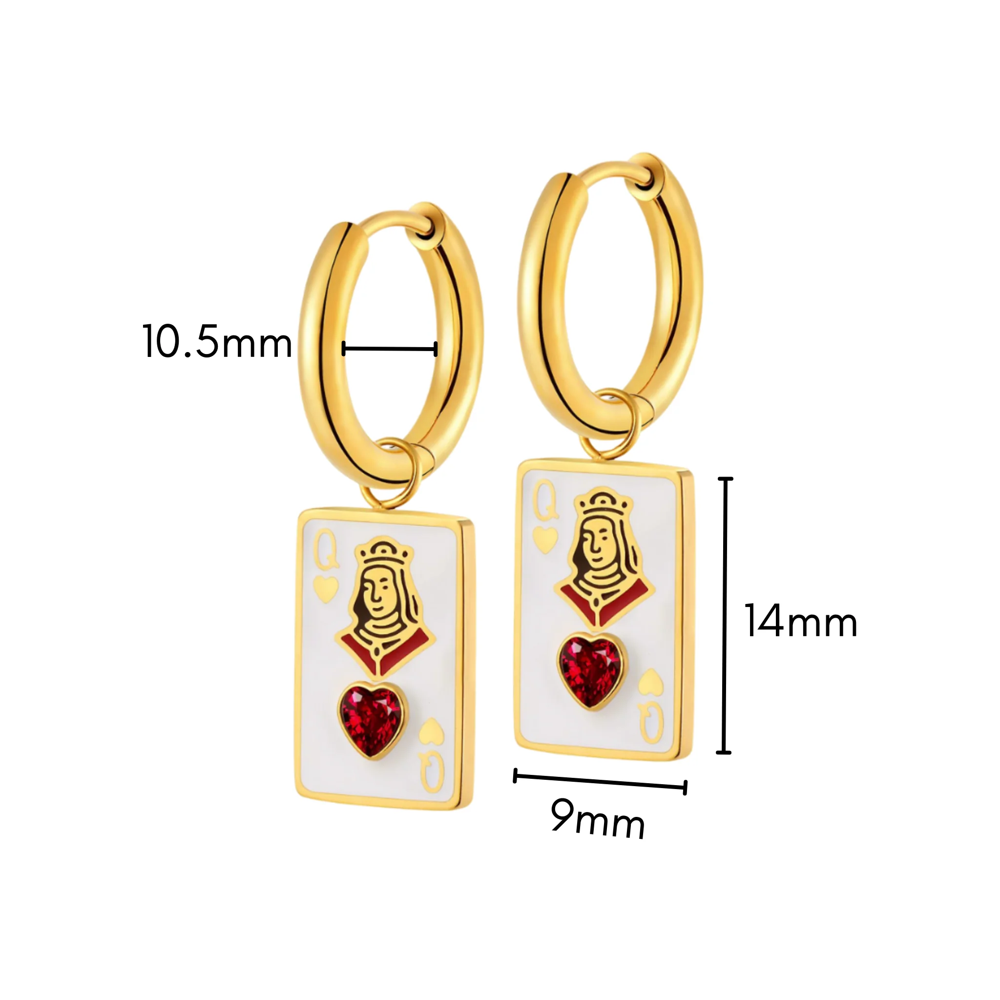 Queen of Hearts Hoops - Image 6