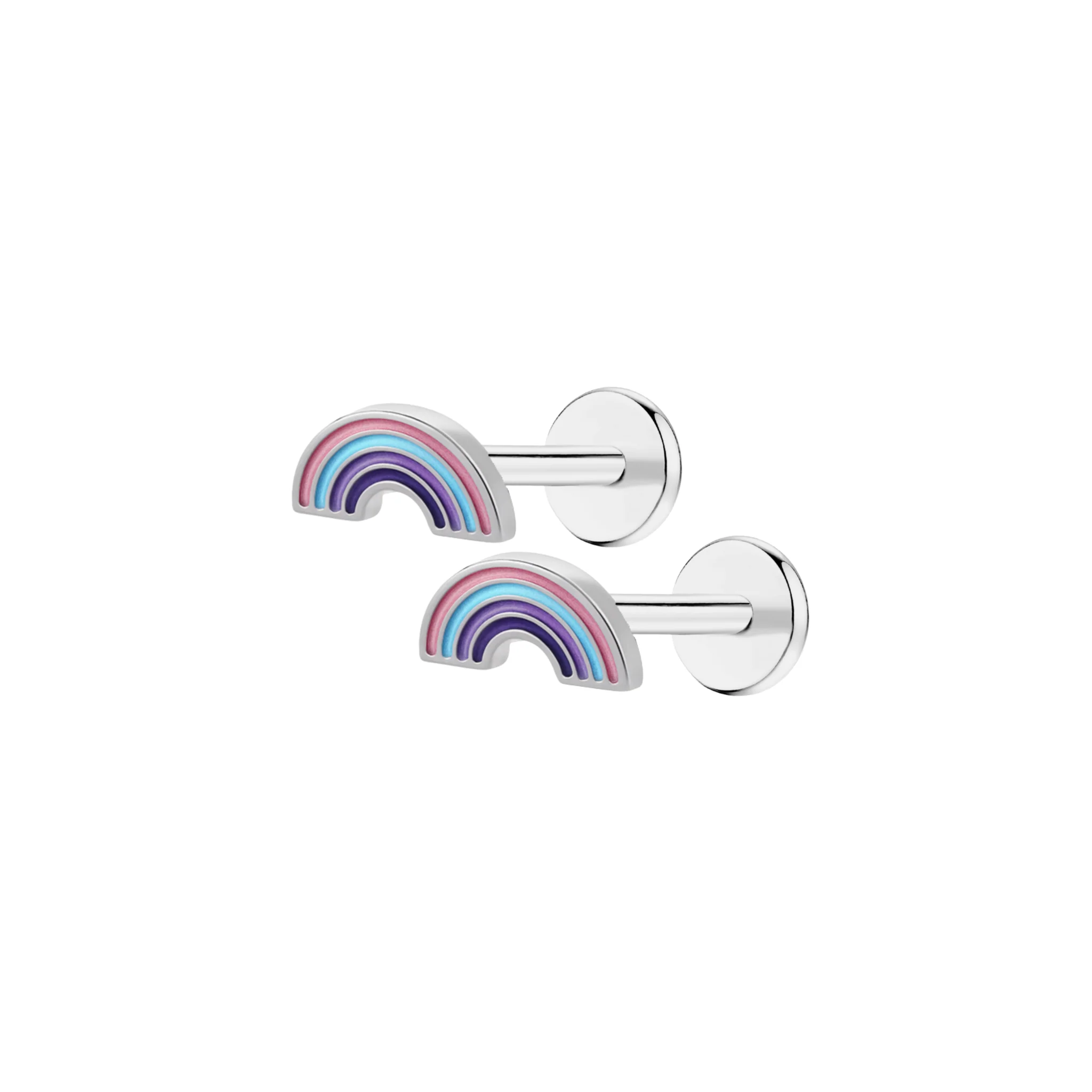 Rainbow Enamel Flat Back Stud - Image 11