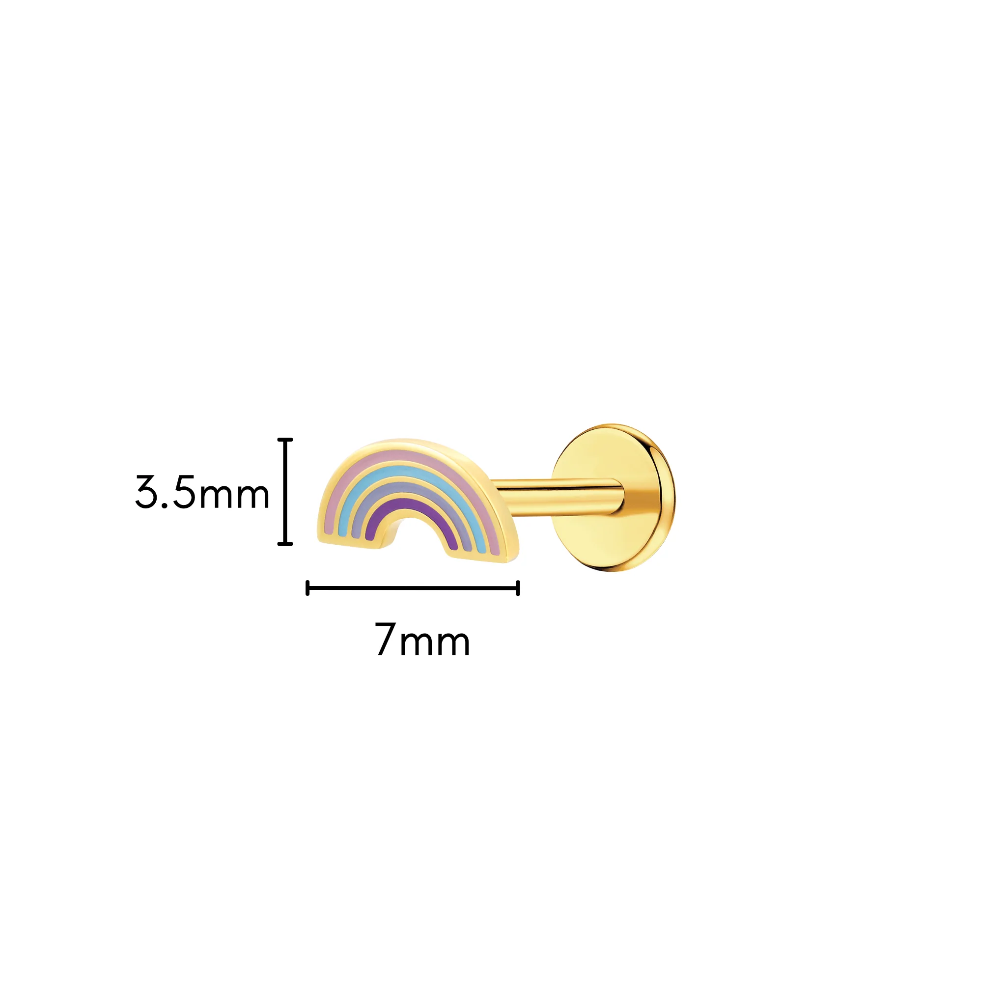 Rainbow Enamel Flat Back Stud - Image 7