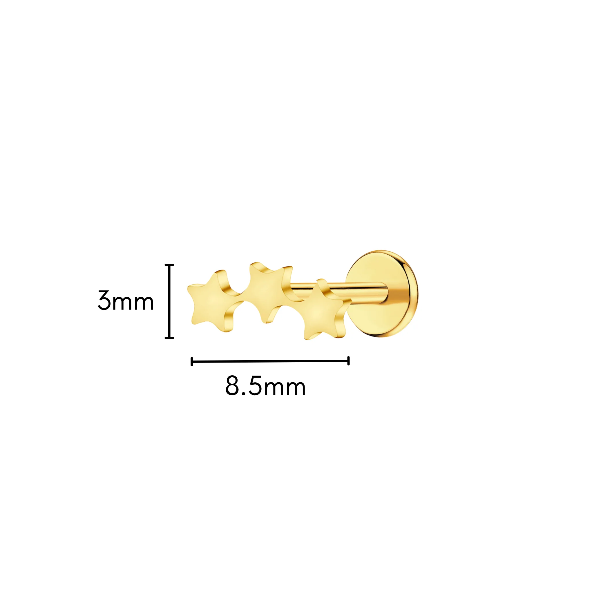 Shoot for the Stars Flat Back Stud - Image 4