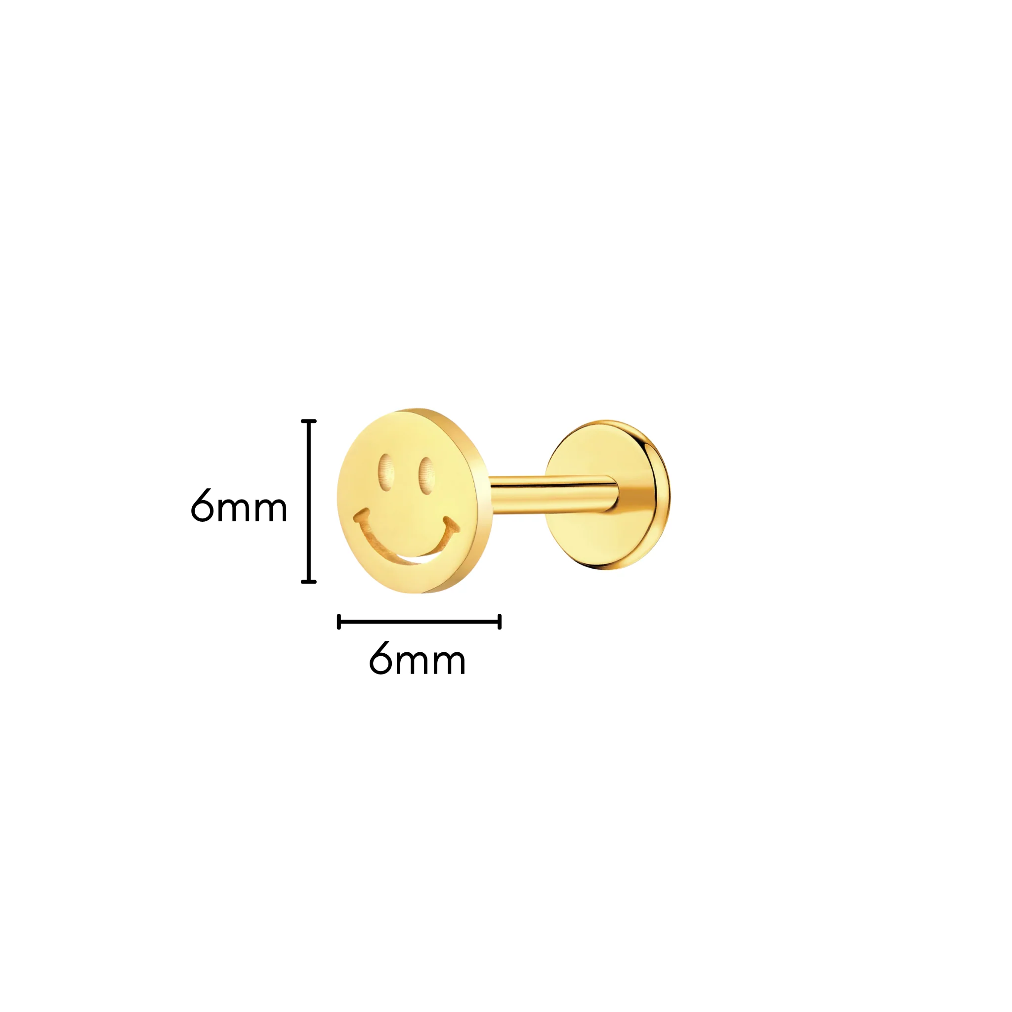 Smiley Flat Back Stud - Image 6