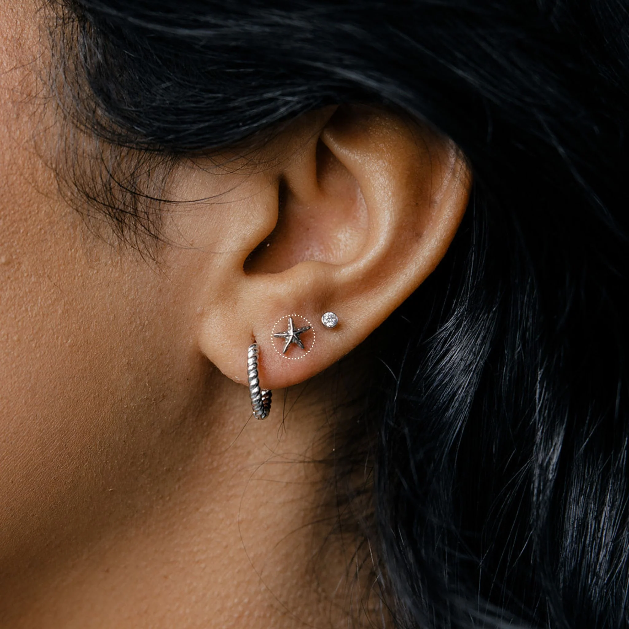 Starfish Flat Back Stud - Image 3