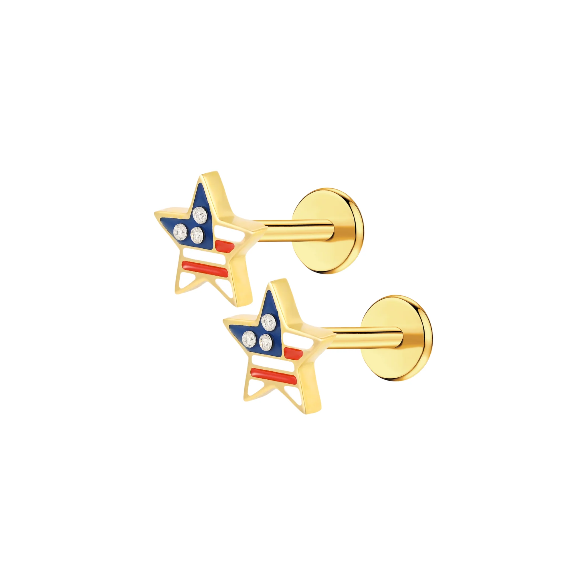 Stars and Stripes Flat back Stud - Image 9