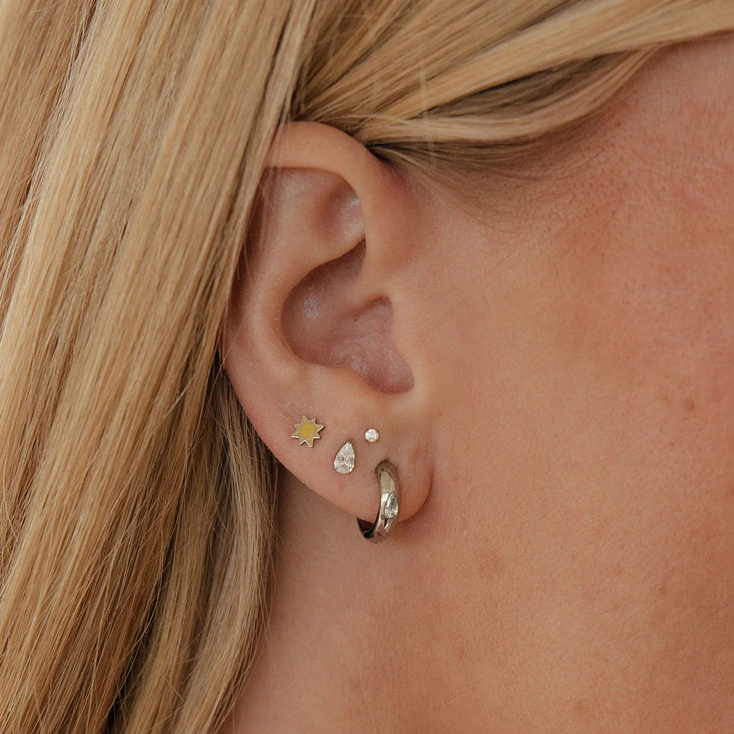 Sunshine Enamel Flat Back Stud - Image 5