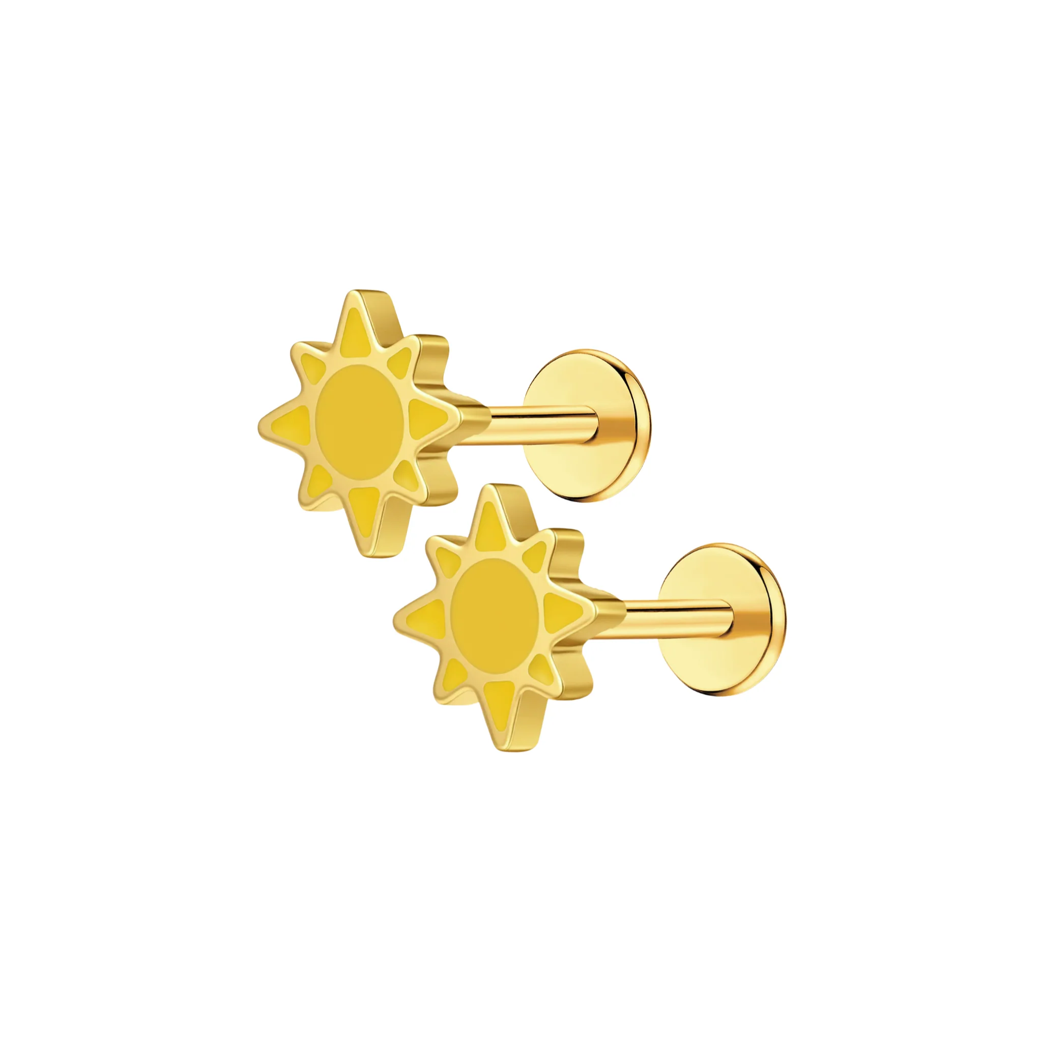 Sunshine Enamel Flat Back Stud - Image 8