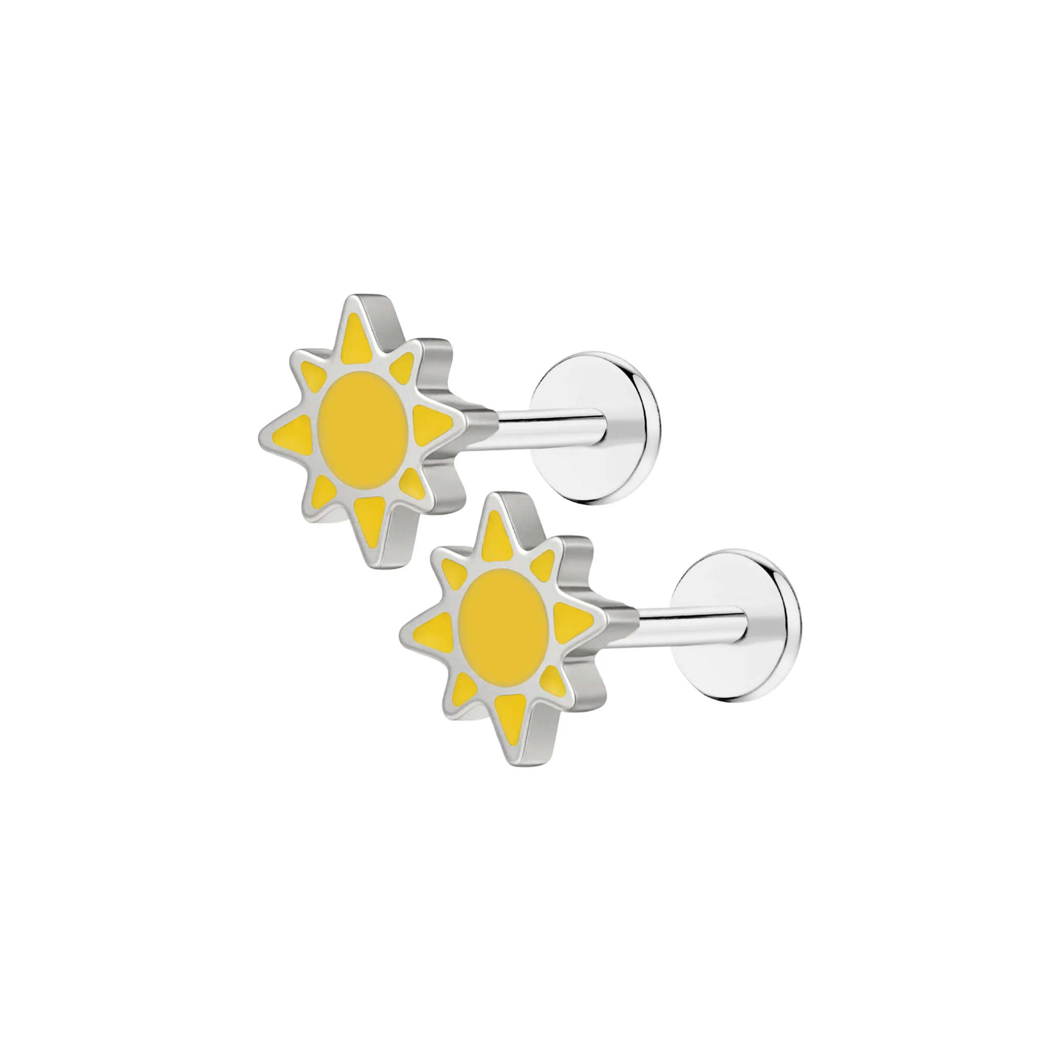 Sunshine Enamel Flat Back Stud - Image 9