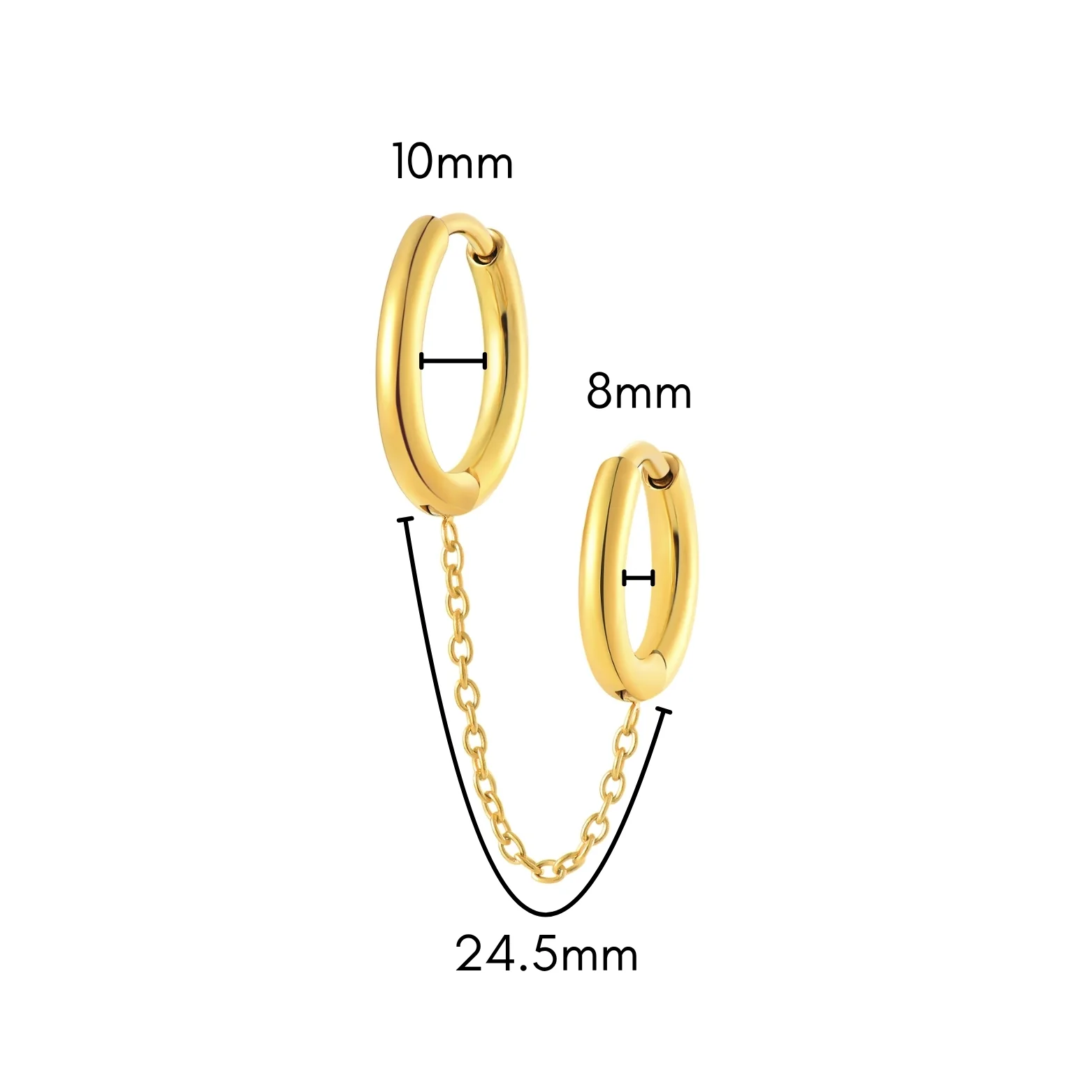 Chainlink Hoops in Titanium - Image 7