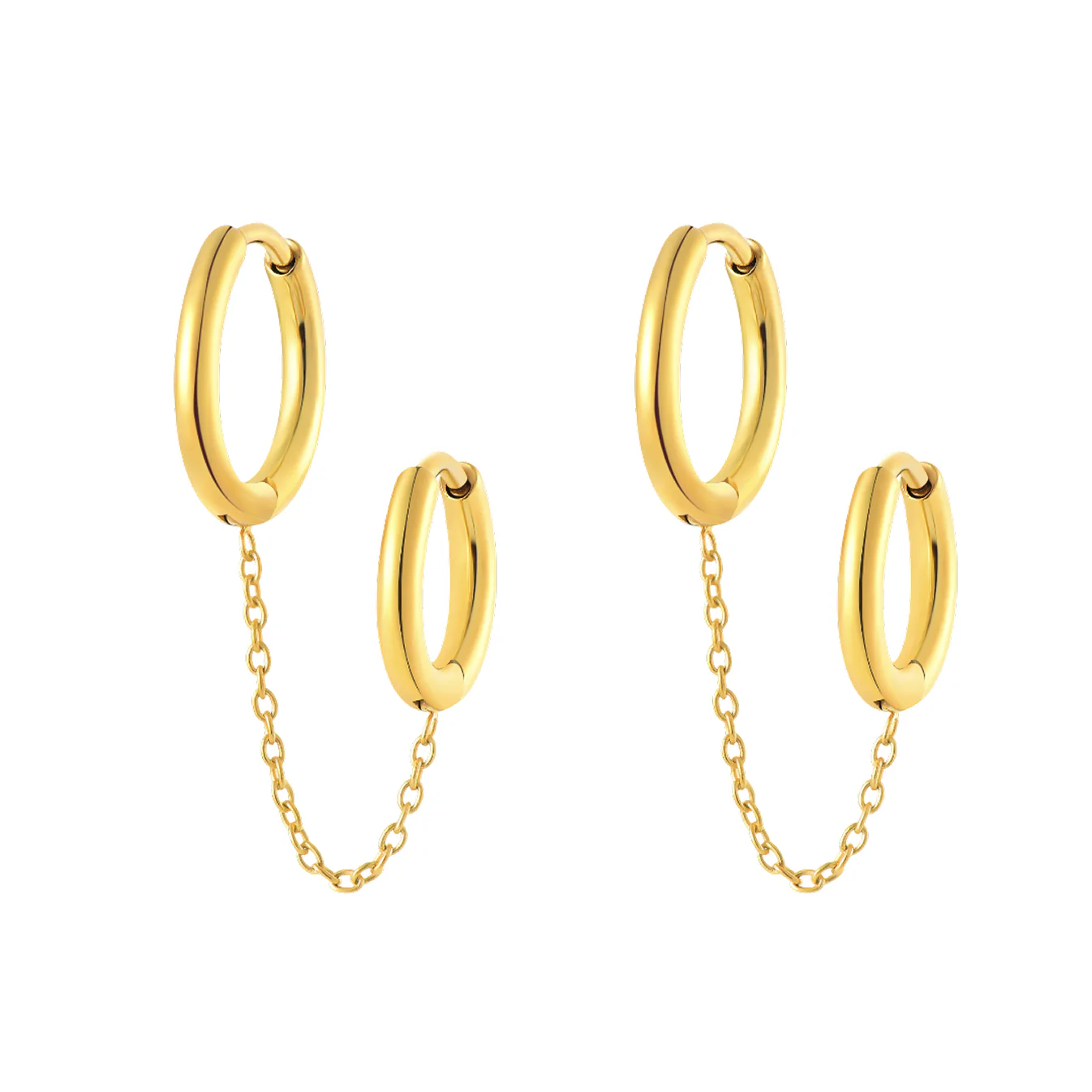 Chainlink Hoops in Titanium - Image 8
