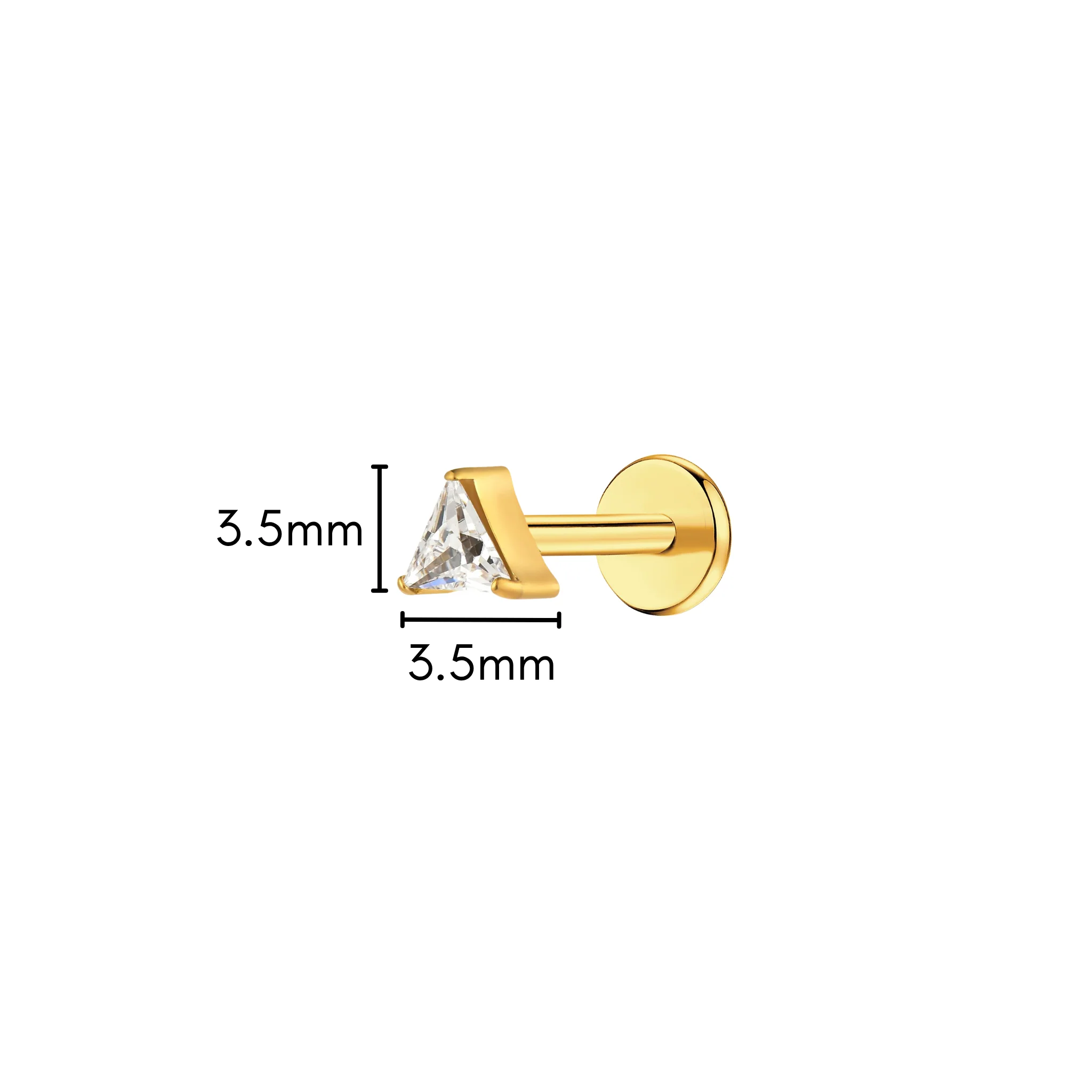 Triangle Glow Flat Back Stud - Image 5