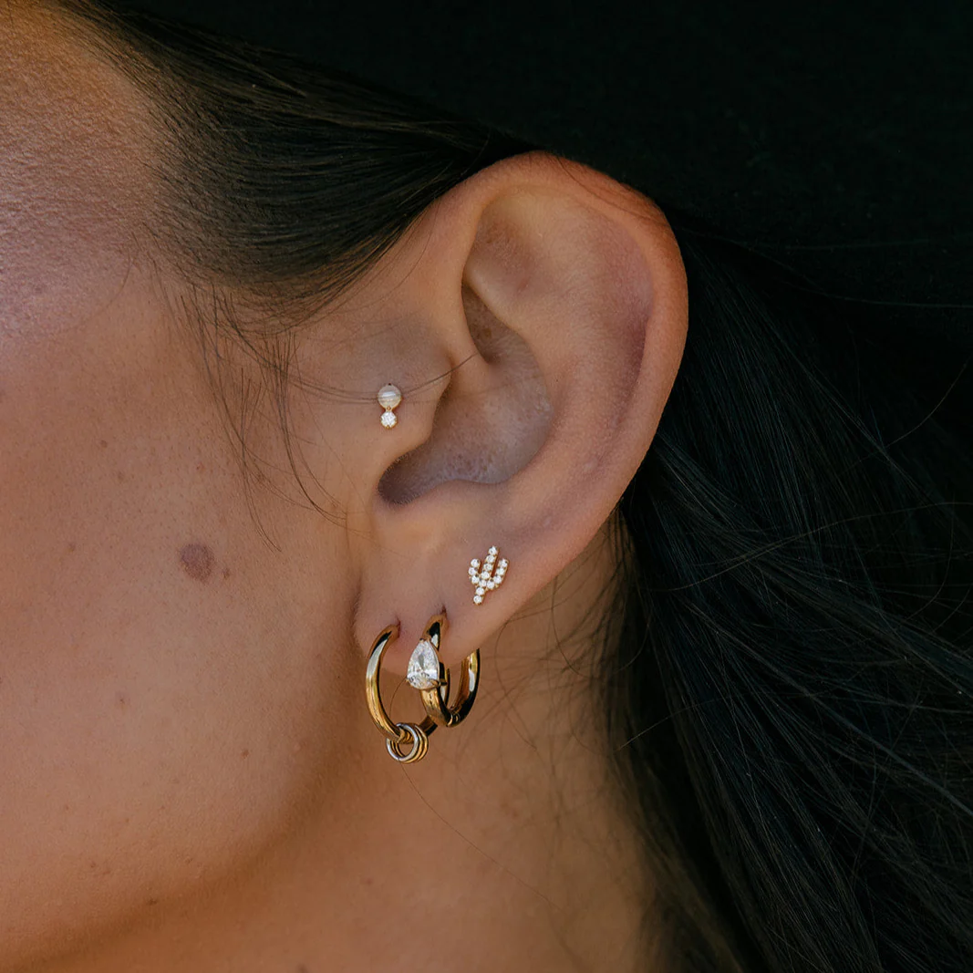 Triple Charm Hoops - Image 3