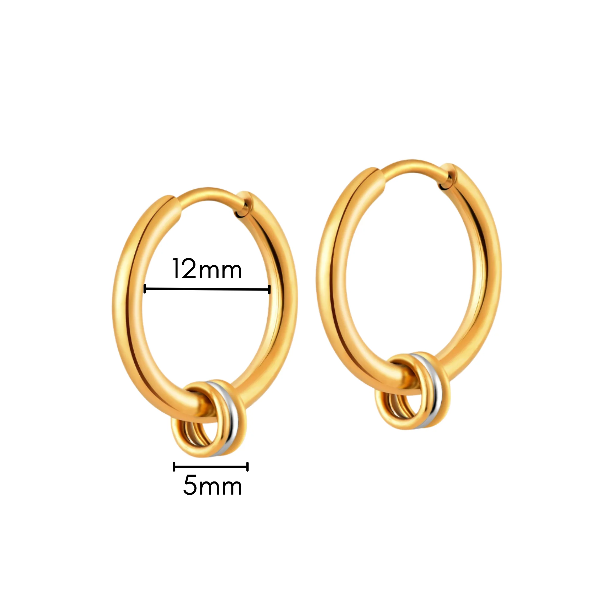 Triple Charm Hoops - Image 6