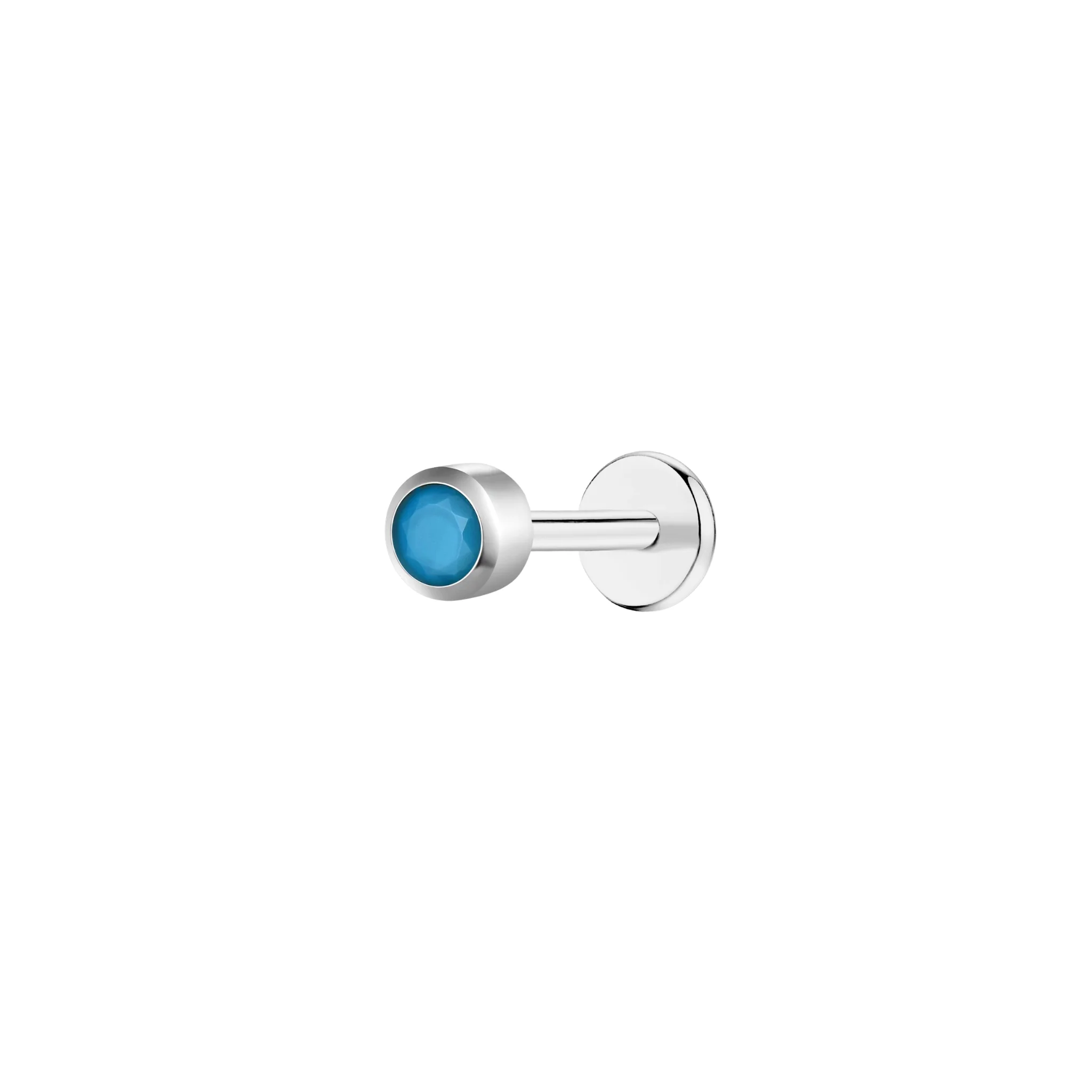 Turquoise Halo Flat Back Stud - Image 2