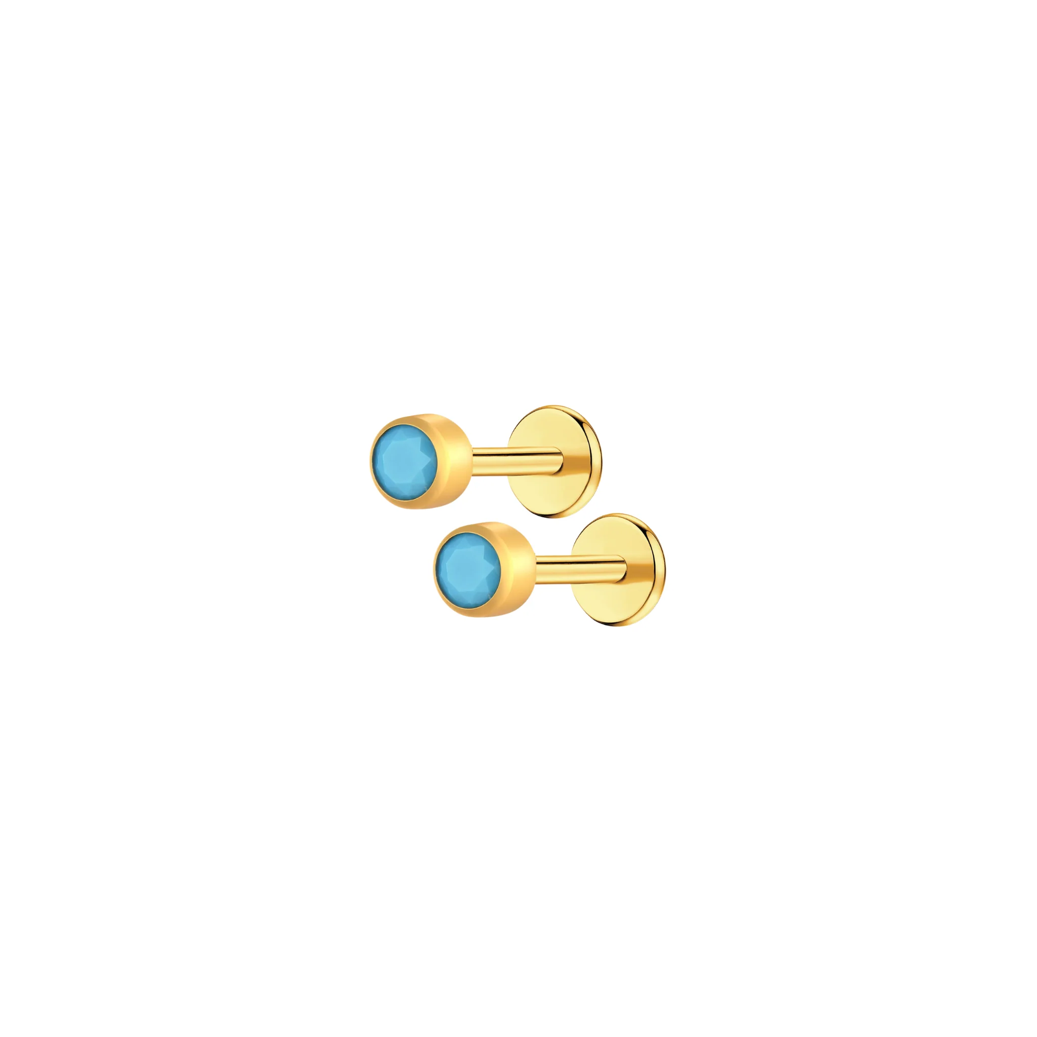 Turquoise Halo Flat Back Stud - Image 8