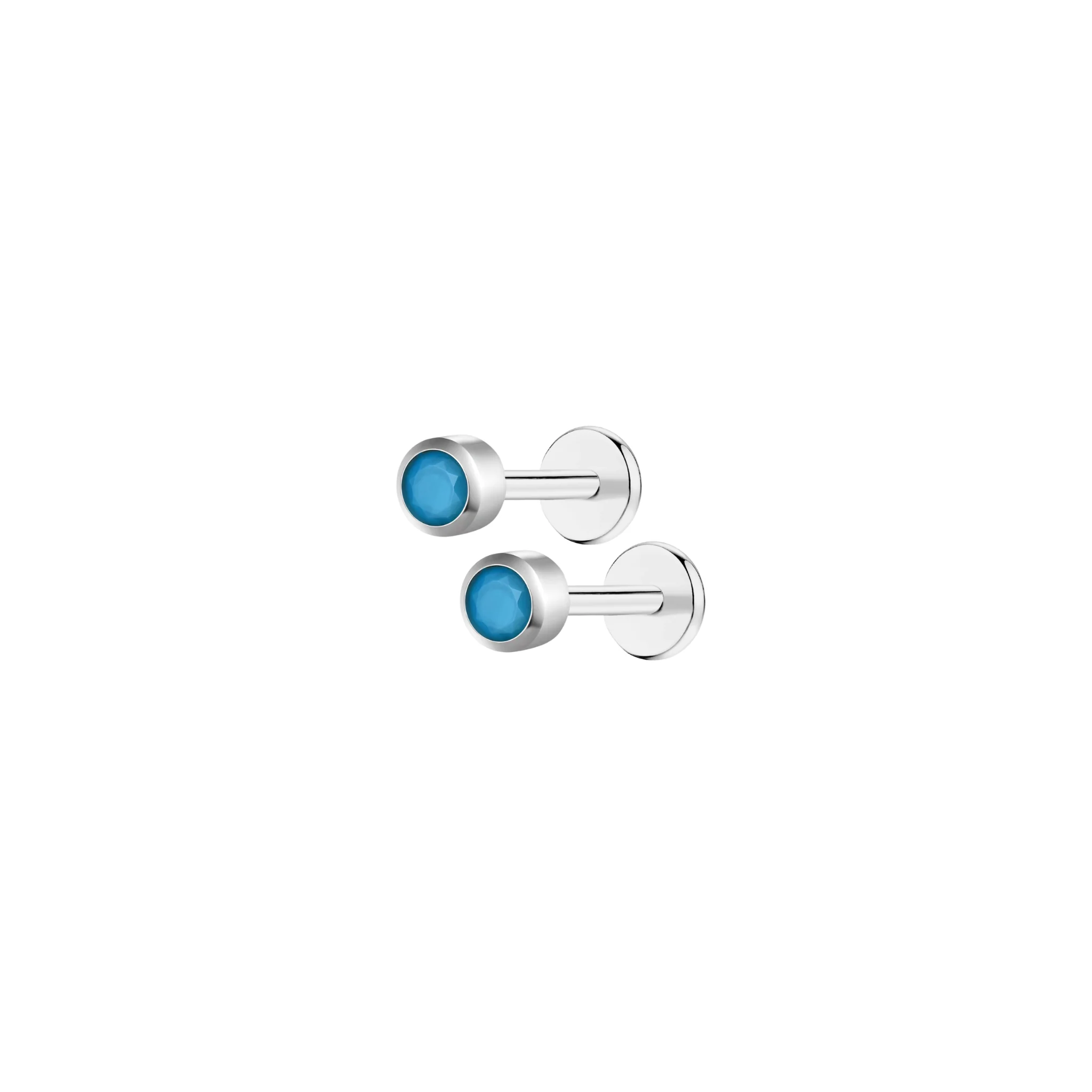 Turquoise Halo Flat Back Stud - Image 9