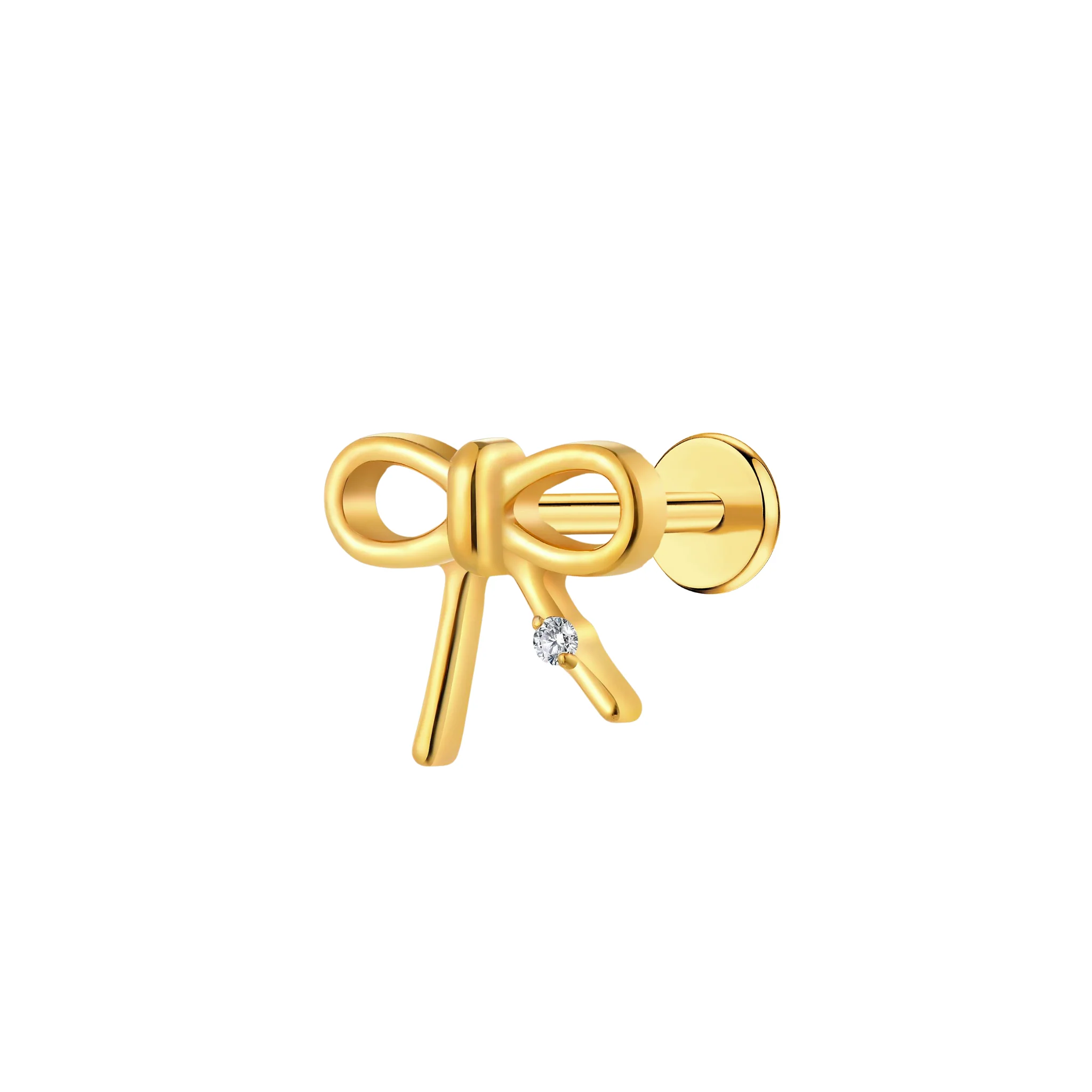 Darling Bow Flat Back Stud