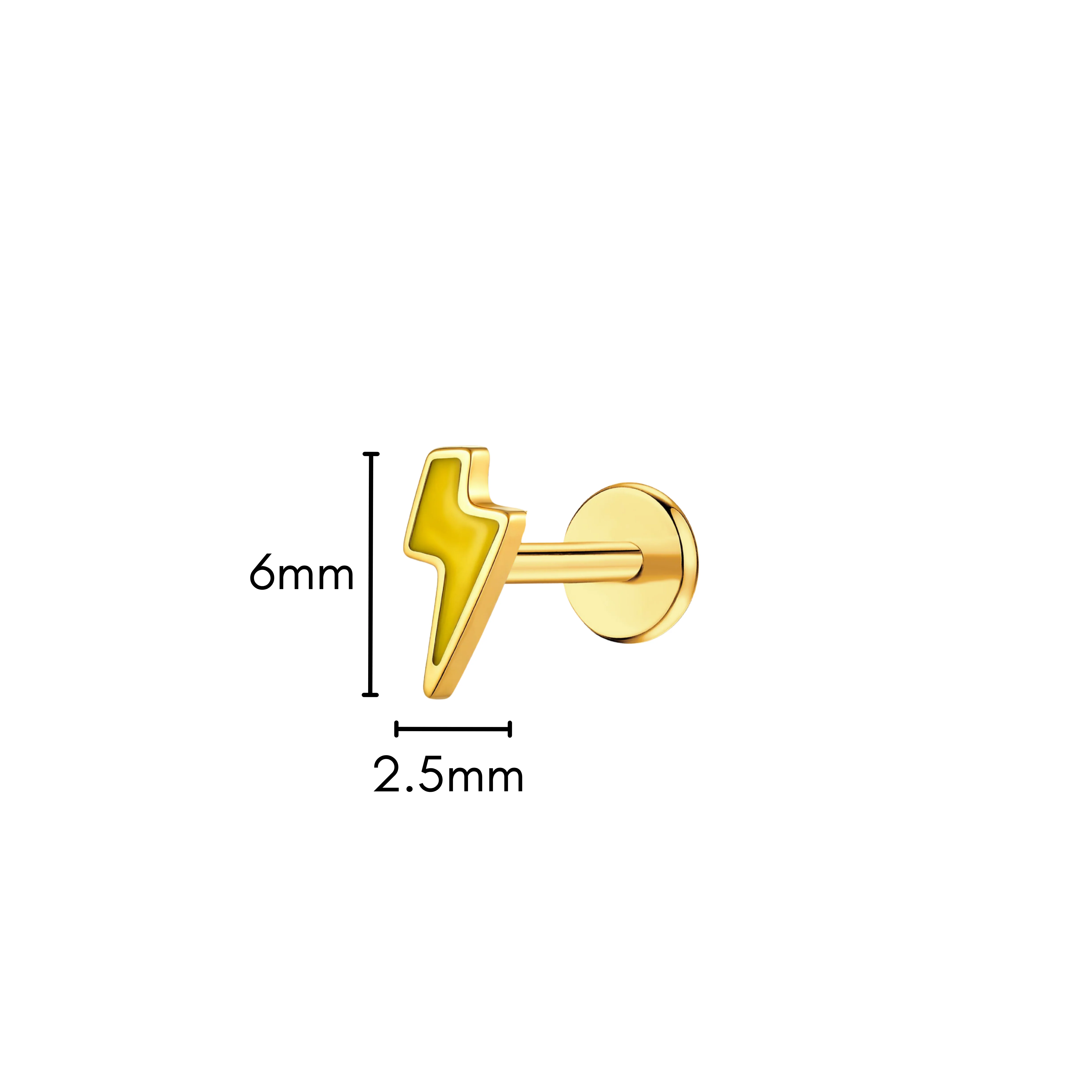 Electric Yellow Flat Back Stud - Image 7